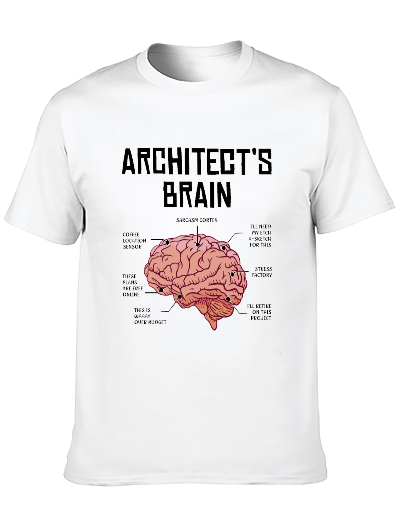 Architects Brain Graphic T-Shirt - Funny Gift