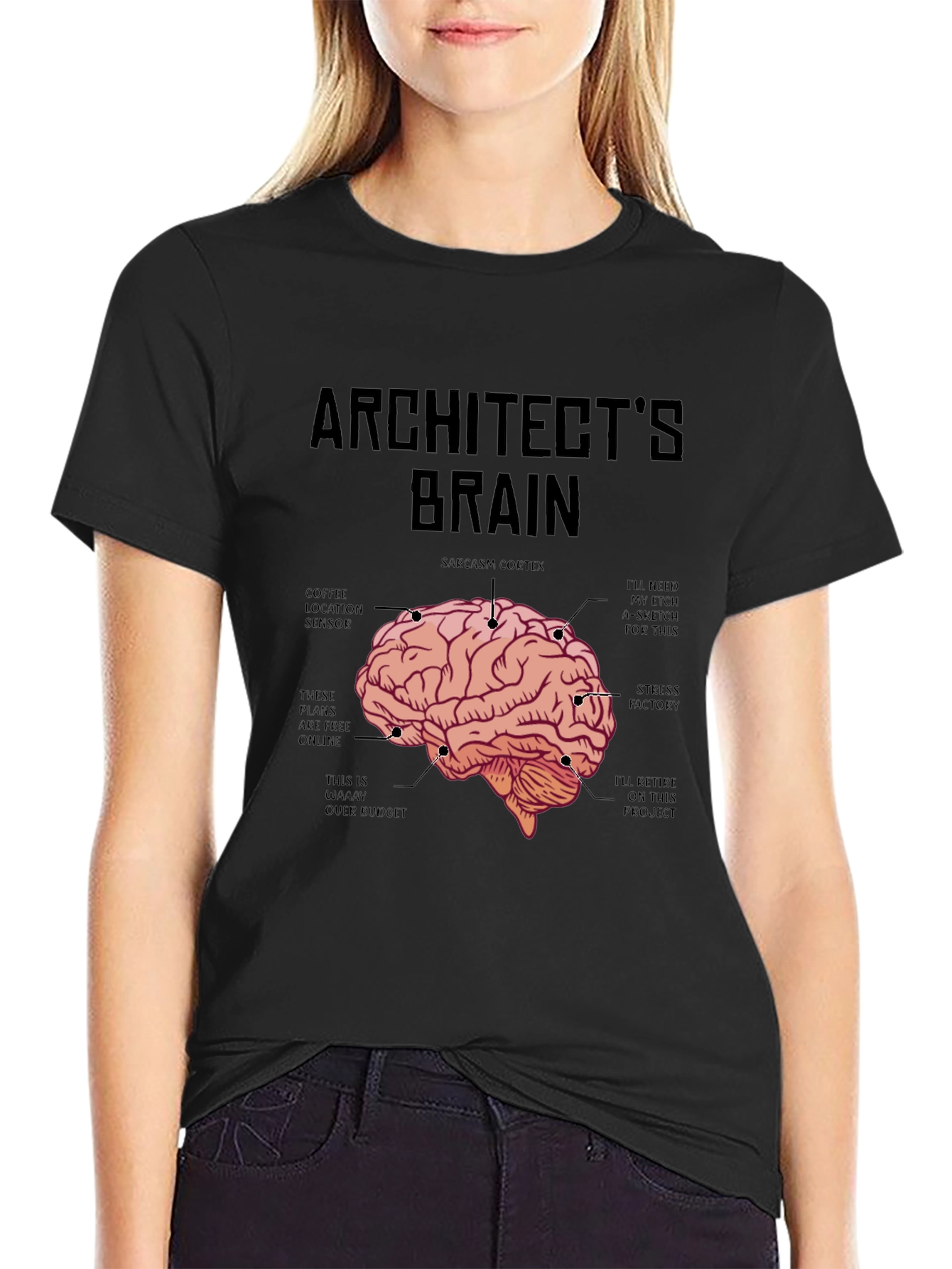Architects Brain Graphic T-Shirt - Funny Gift