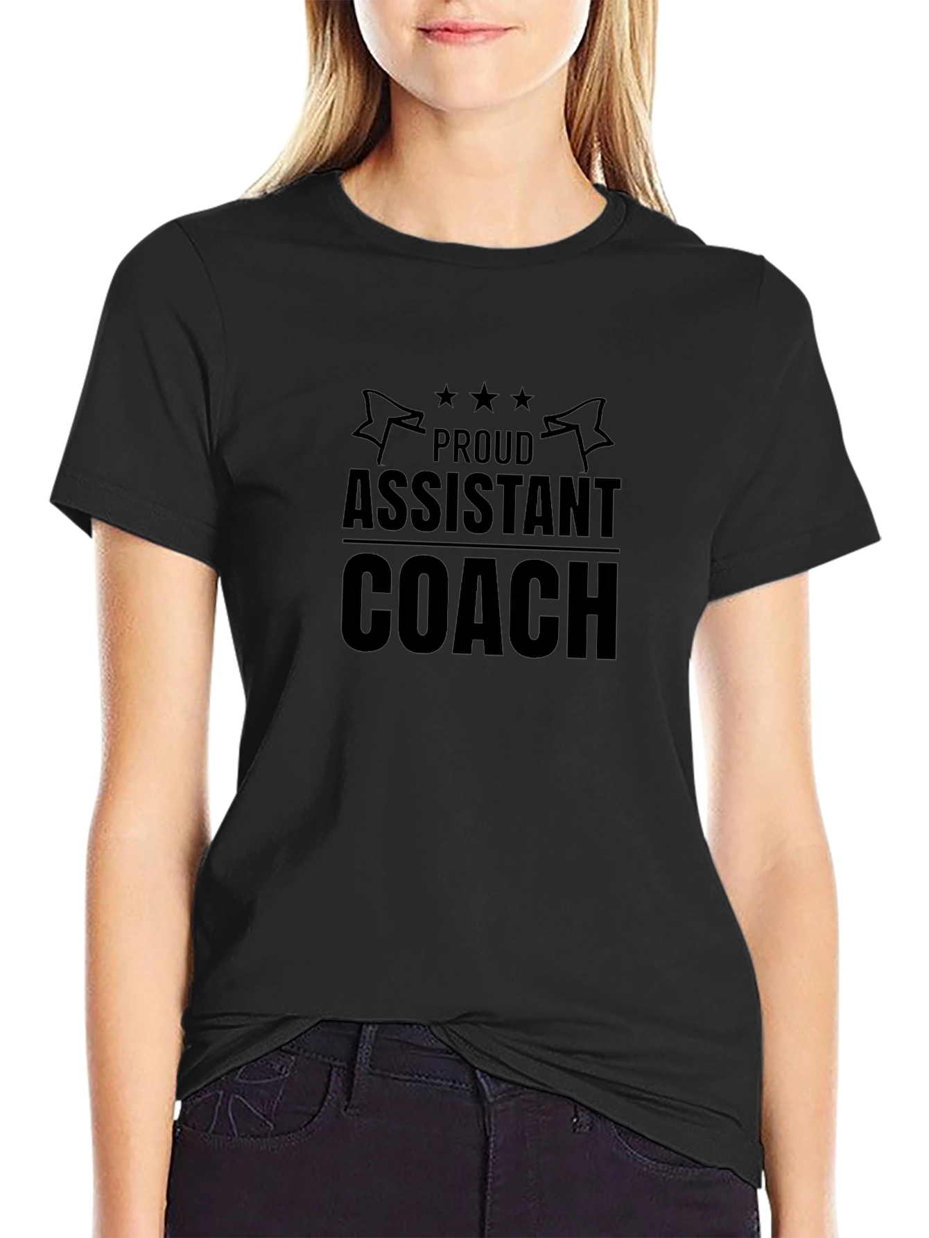 Proud Assistant Coach T-Shirt - Black