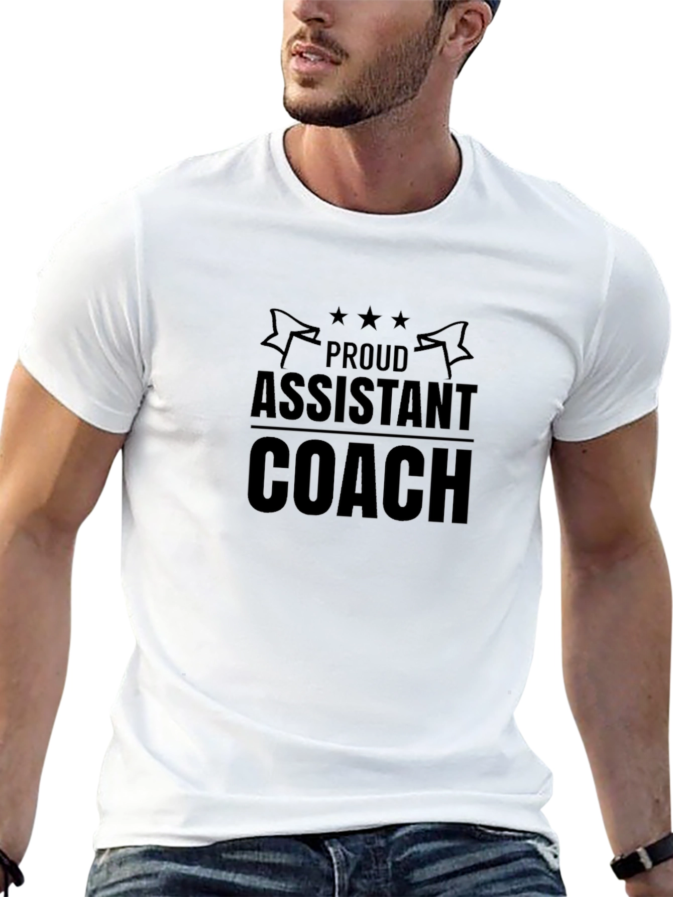Proud Assistant Coach T-Shirt - Black