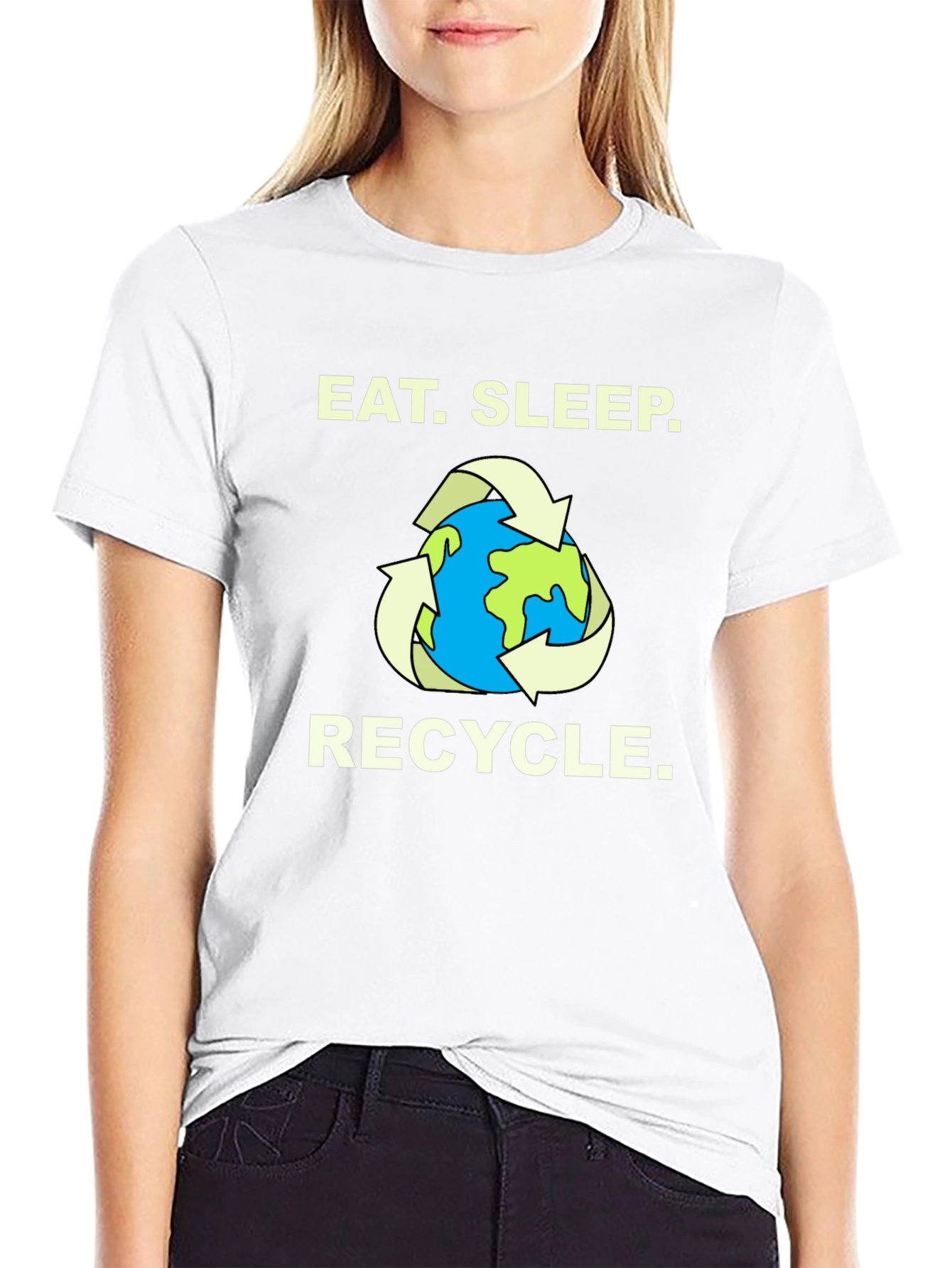 Eat. Sleep. Recycle. T-Shirt - Earth Graphic Tee