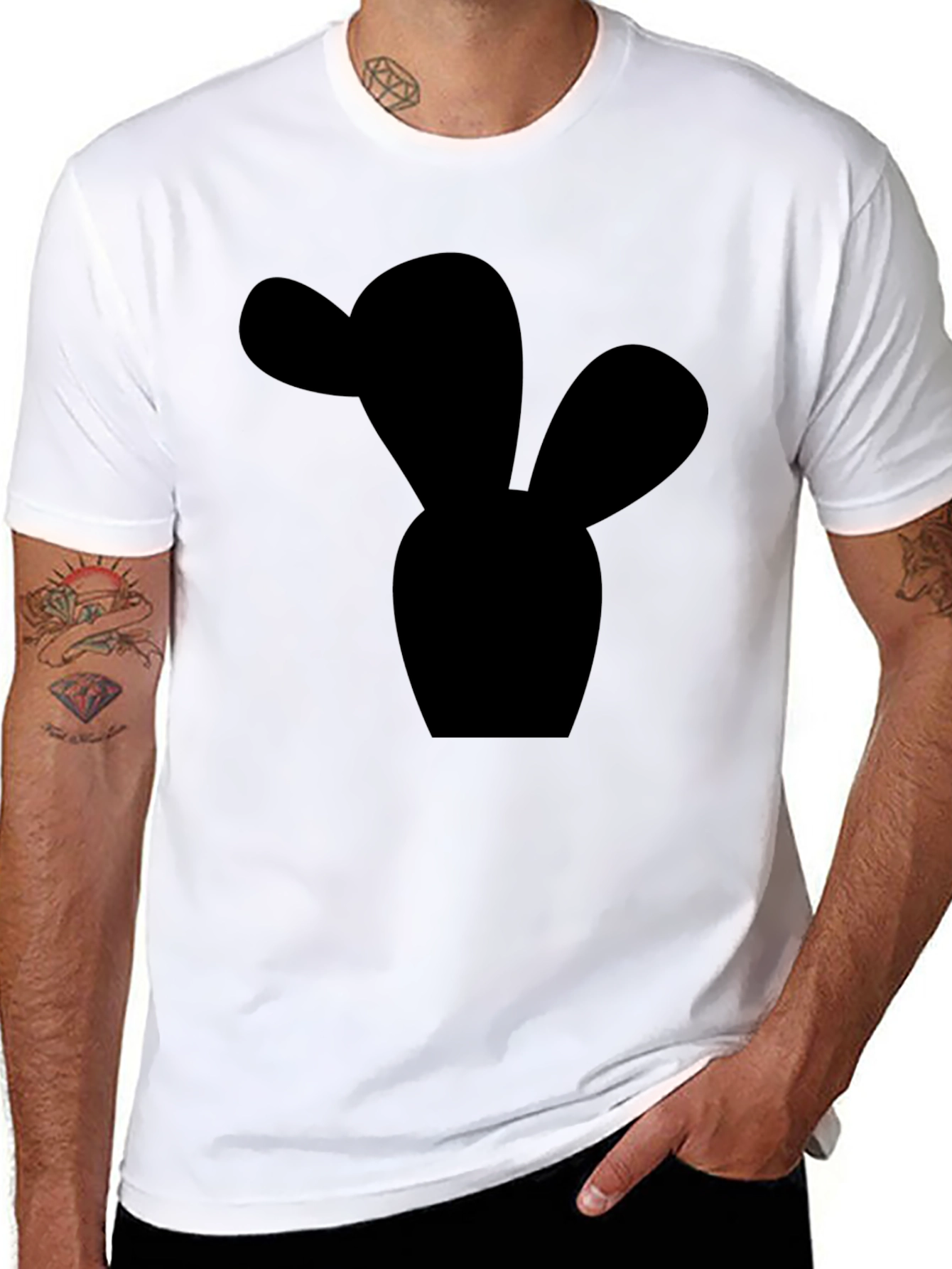 Cactus Silhouette Black T-Shirt