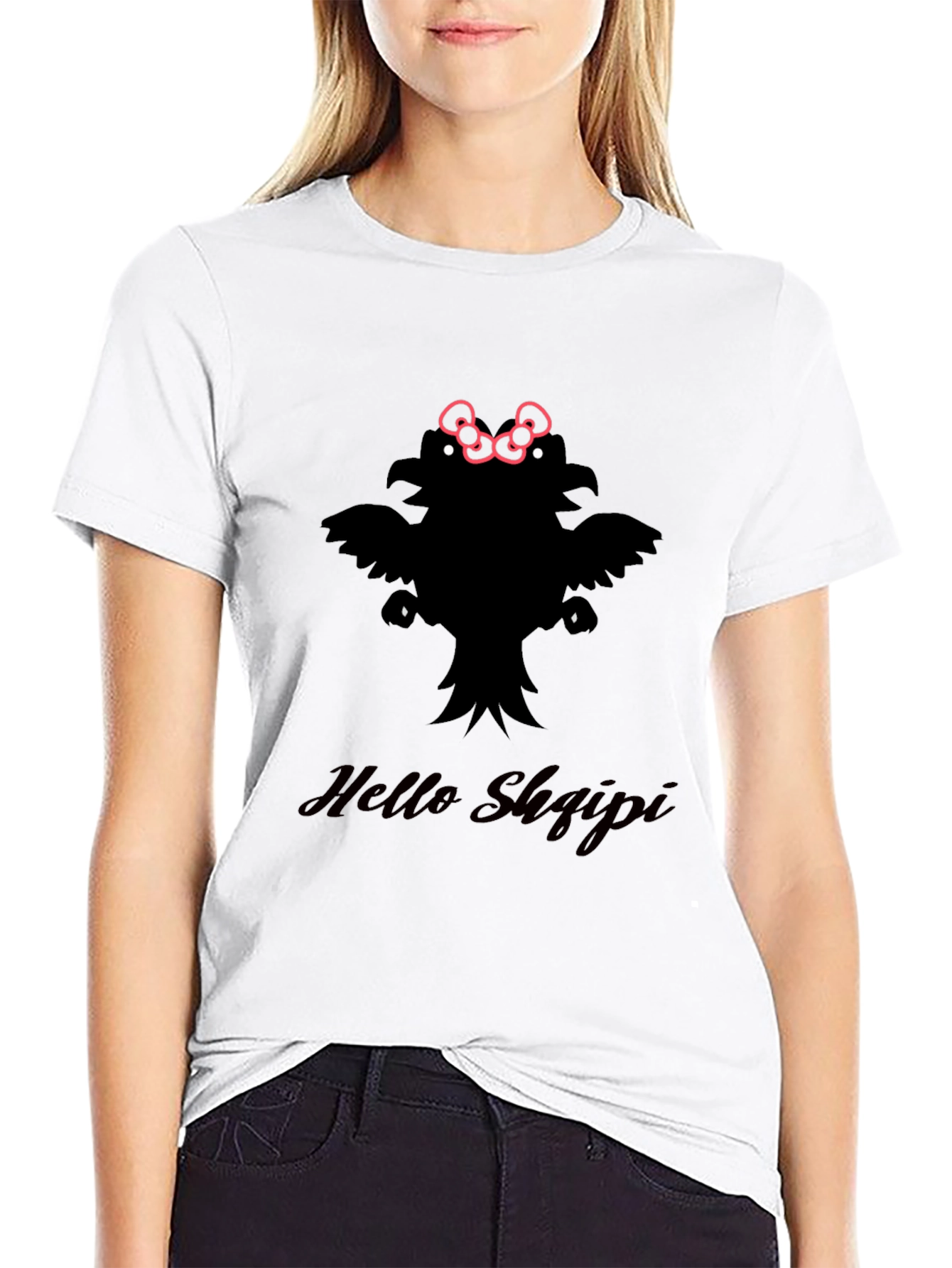 Novelty Hello Shqipi Graphic T-Shirt