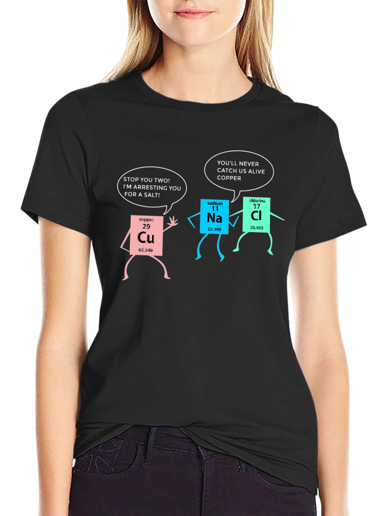 Funny Chemistry T-Shirt: Arresting Elements Design