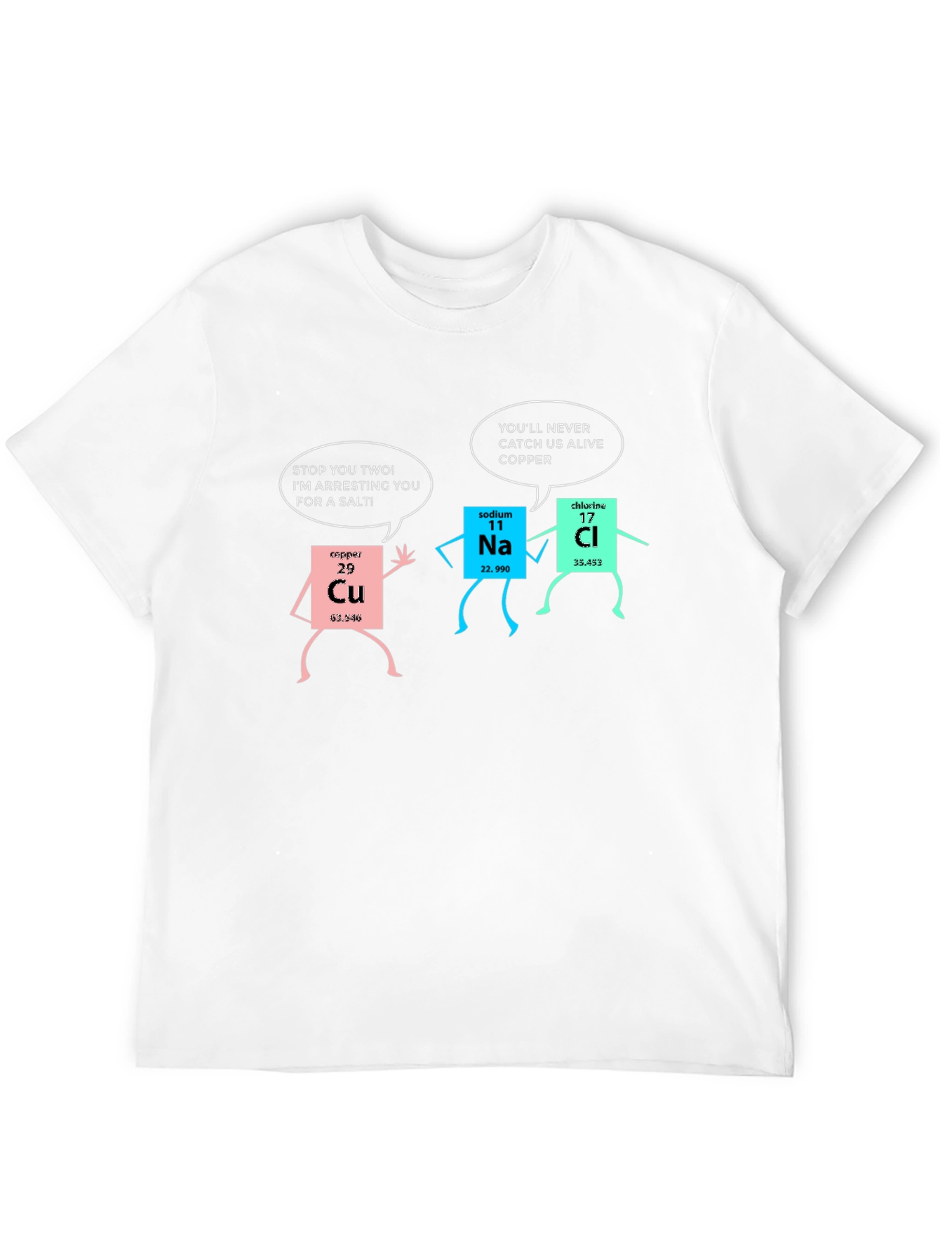 Funny Chemistry T-Shirt: Arresting Elements Design