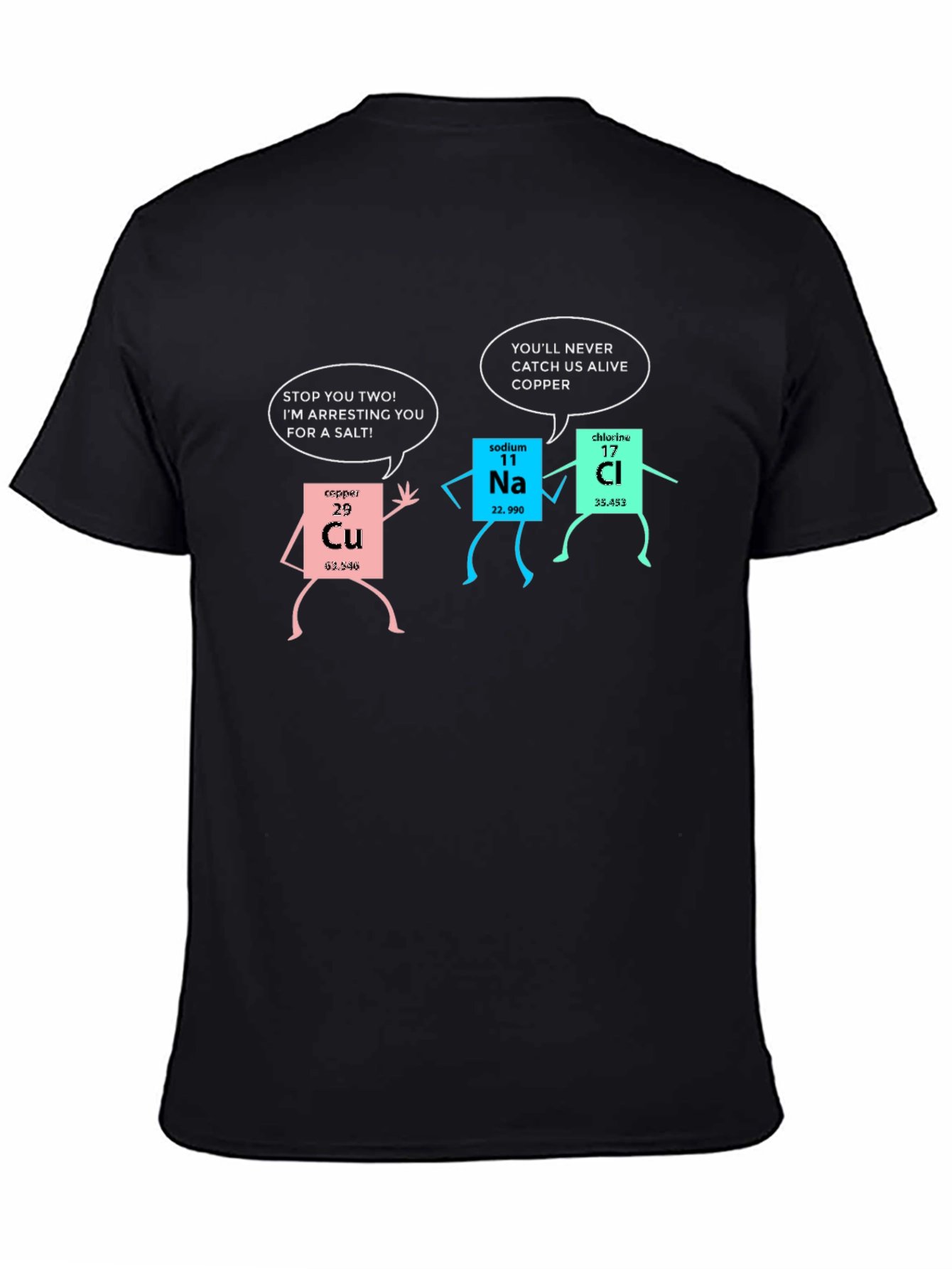Funny Chemistry T-Shirt: Arresting Elements Design
