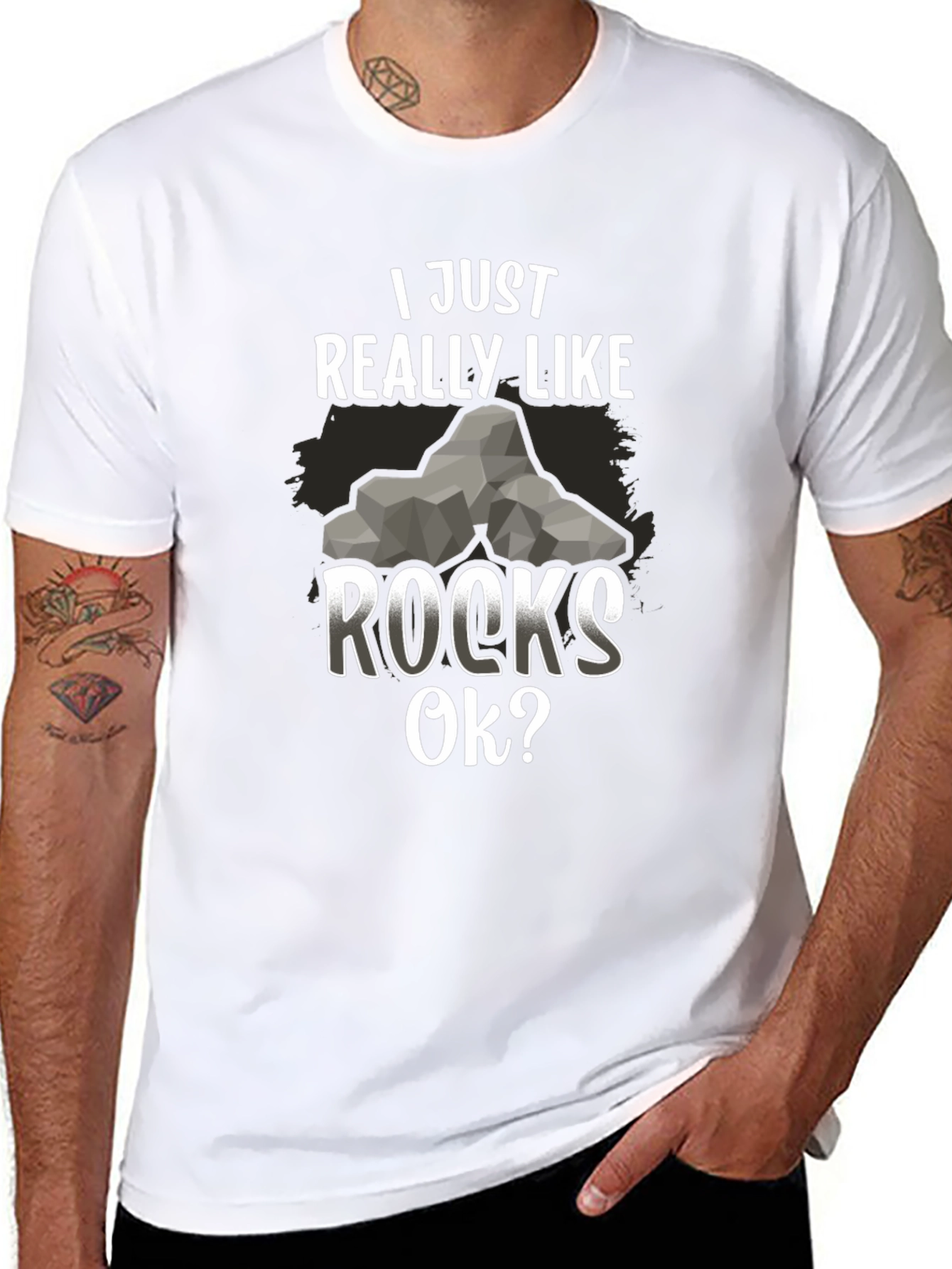 I Just Really Like Rocks OK? Mens T-Shirt