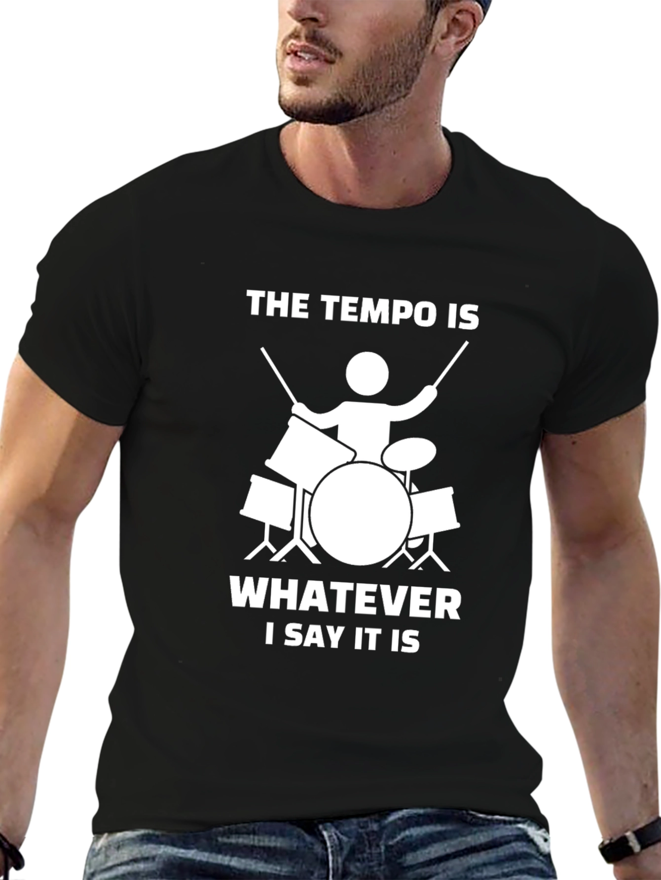 Tempo Drummer T-Shirt: Music Lover Tee