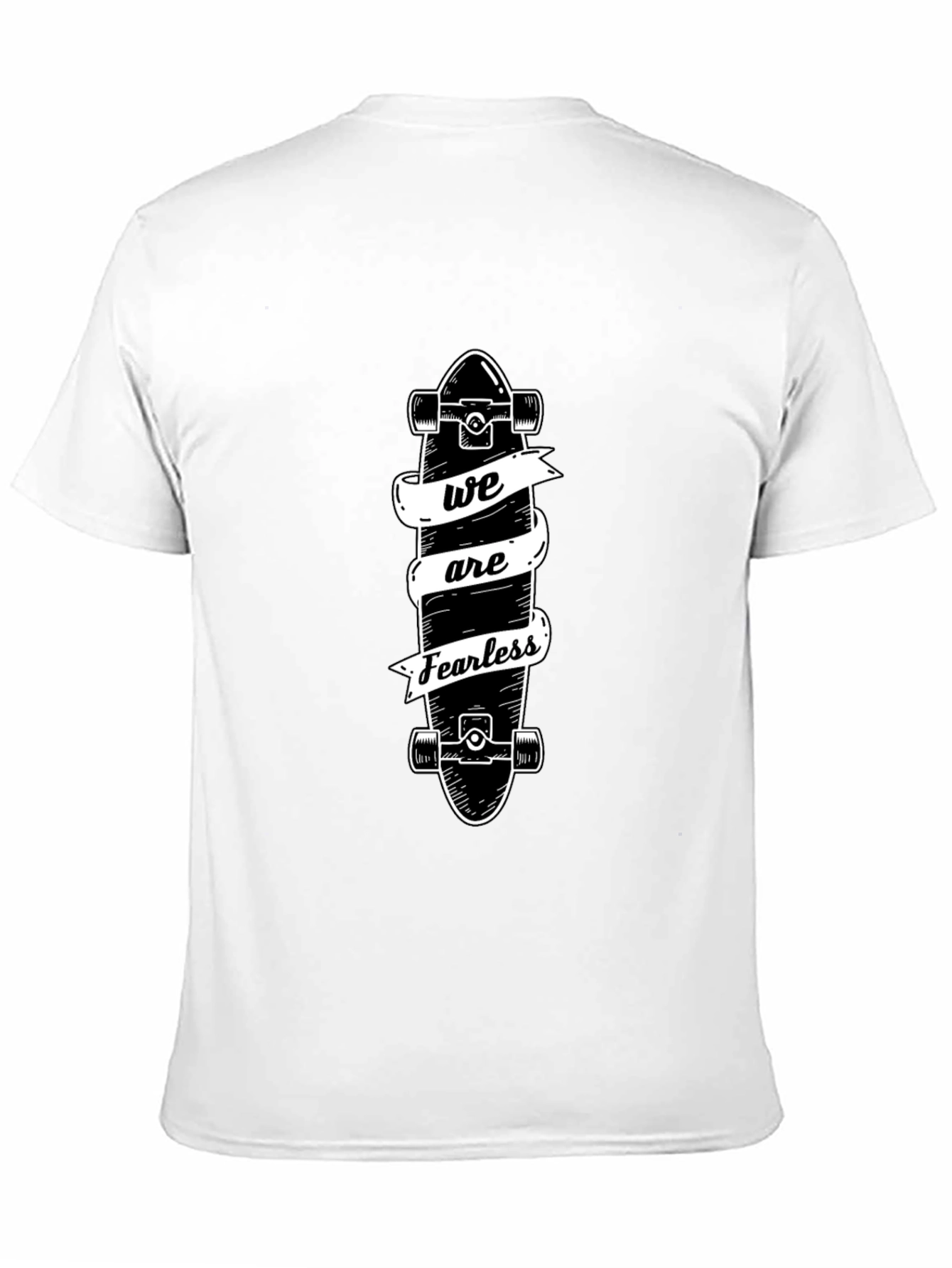 Fearless Skateboard Tee - Black Graphic T-Shirt