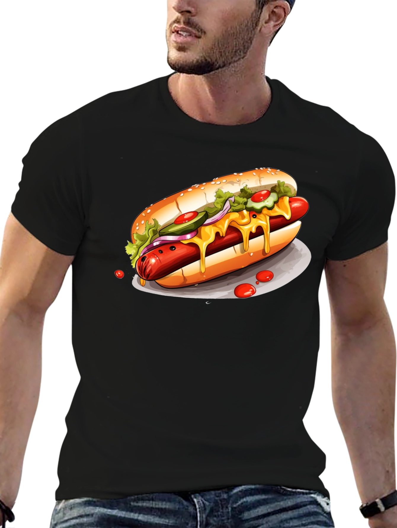 Loaded Hot Dog T-Shirt – Food Lover Graphic Tee