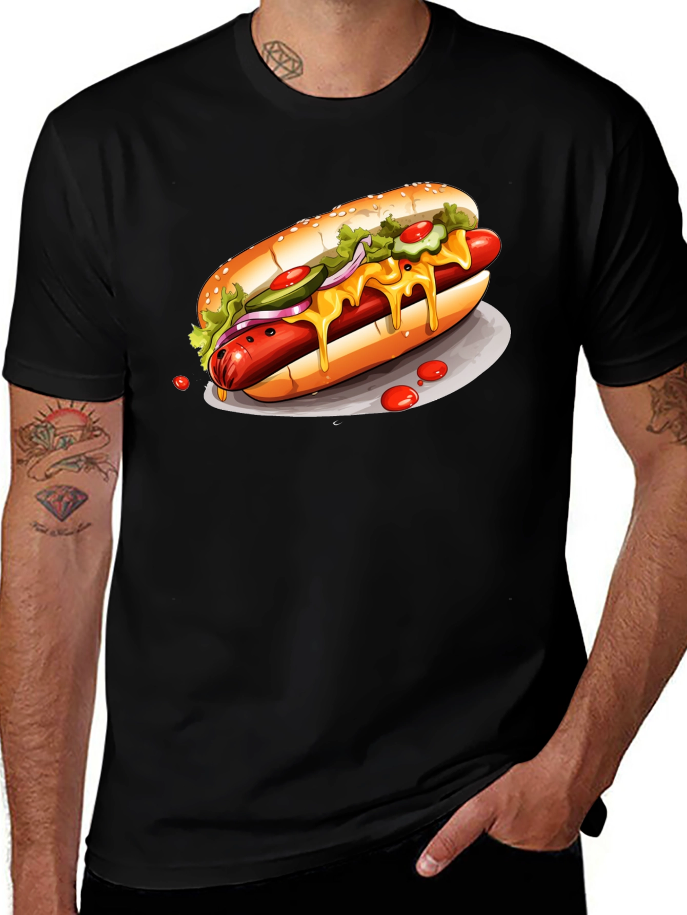 Loaded Hot Dog T-Shirt – Food Lover Graphic Tee