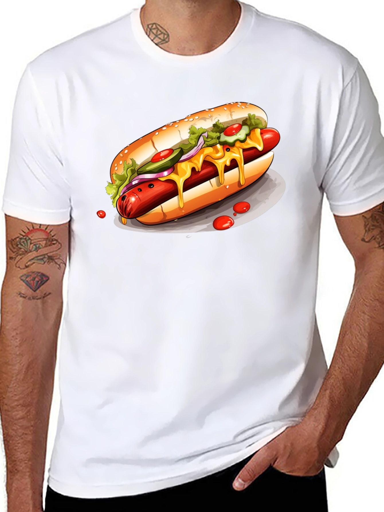 Loaded Hot Dog T-Shirt – Food Lover Graphic Tee