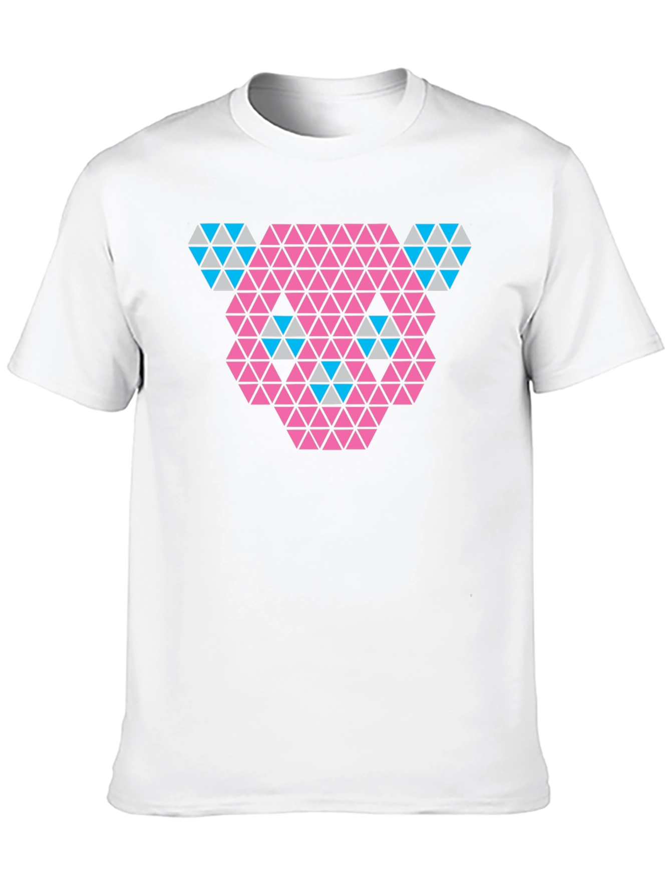 Pixelated Bear T-Shirt - Geometric Design