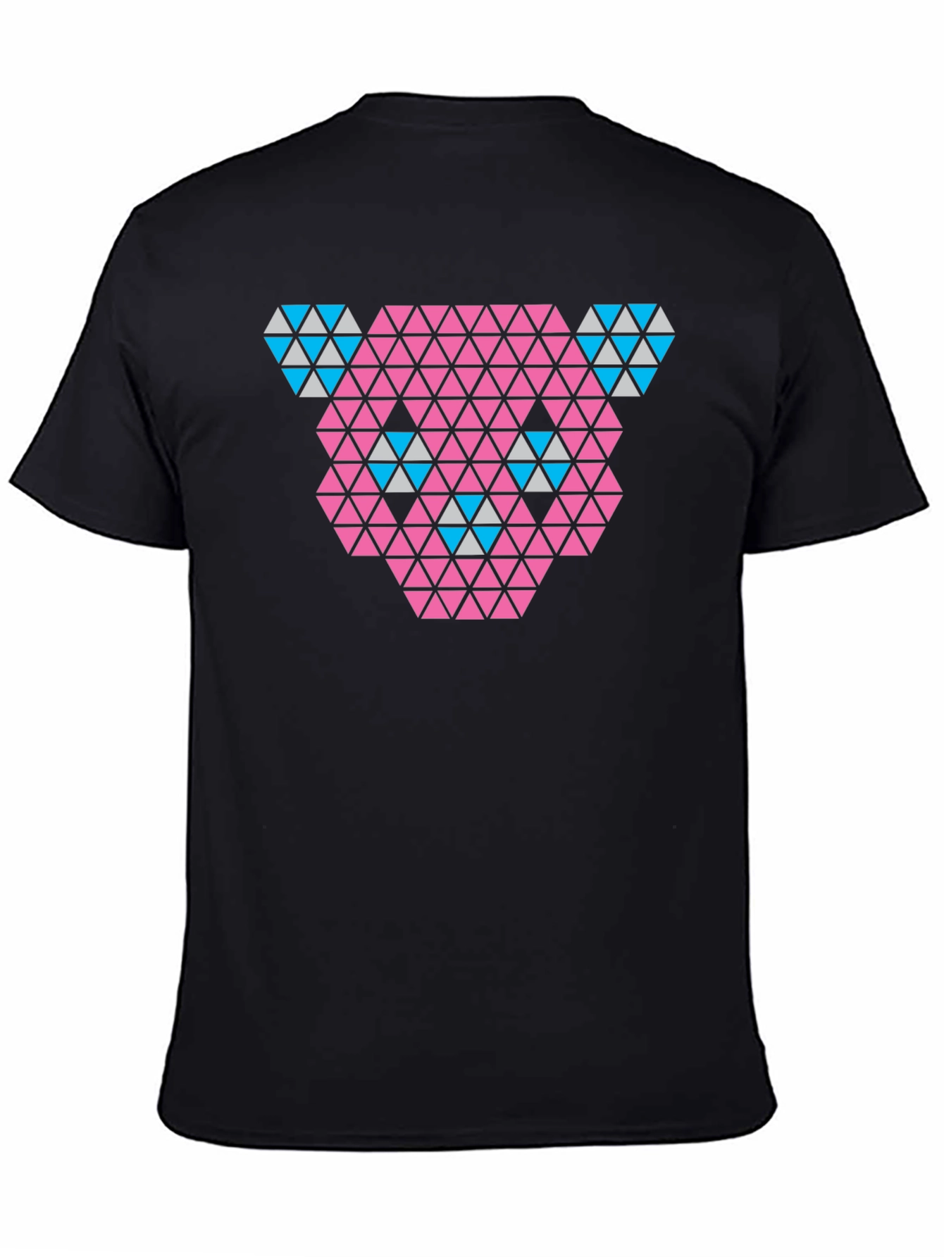 Pixelated Bear T-Shirt - Geometric Design