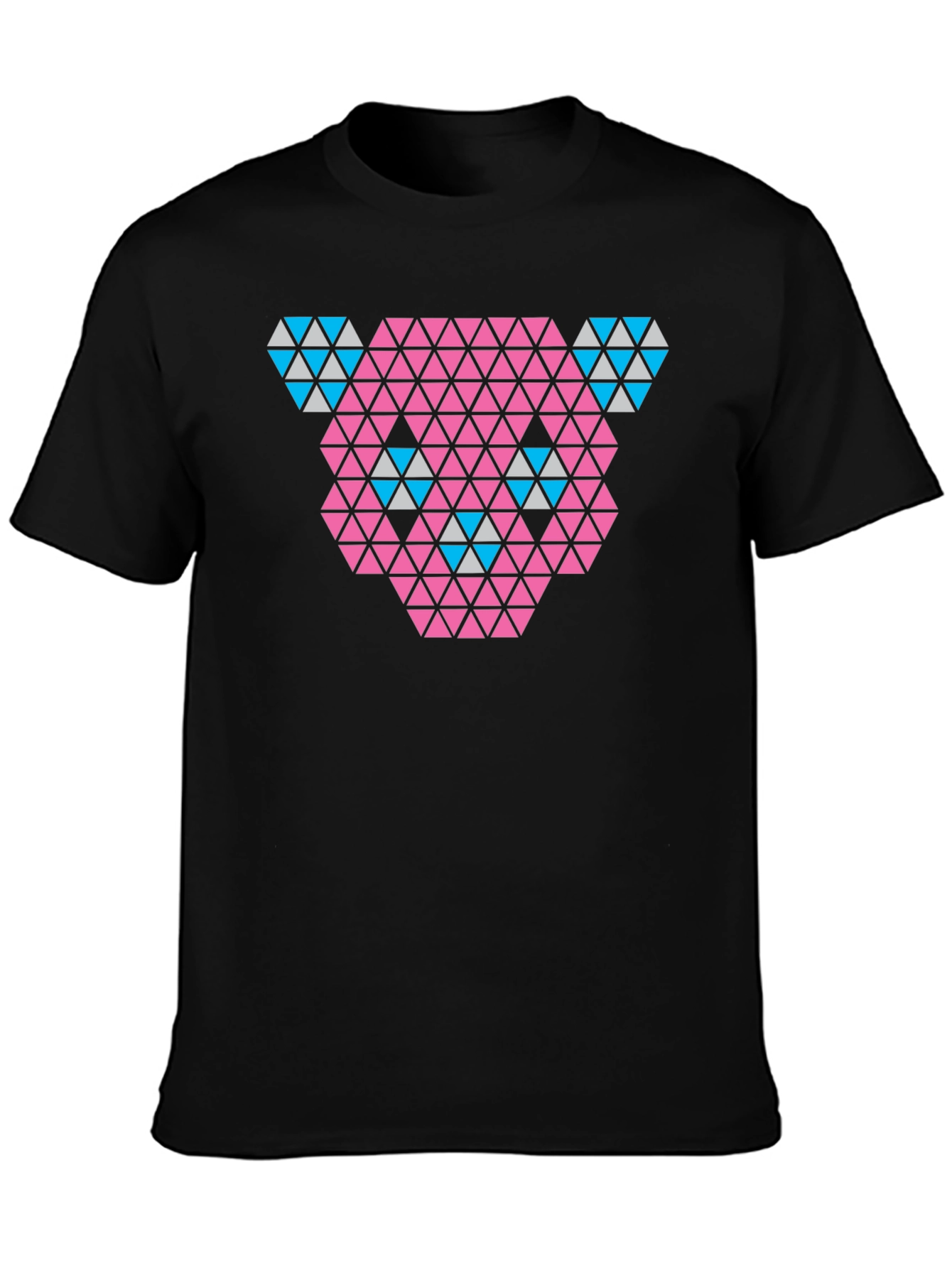 Pixelated Bear T-Shirt - Geometric Design