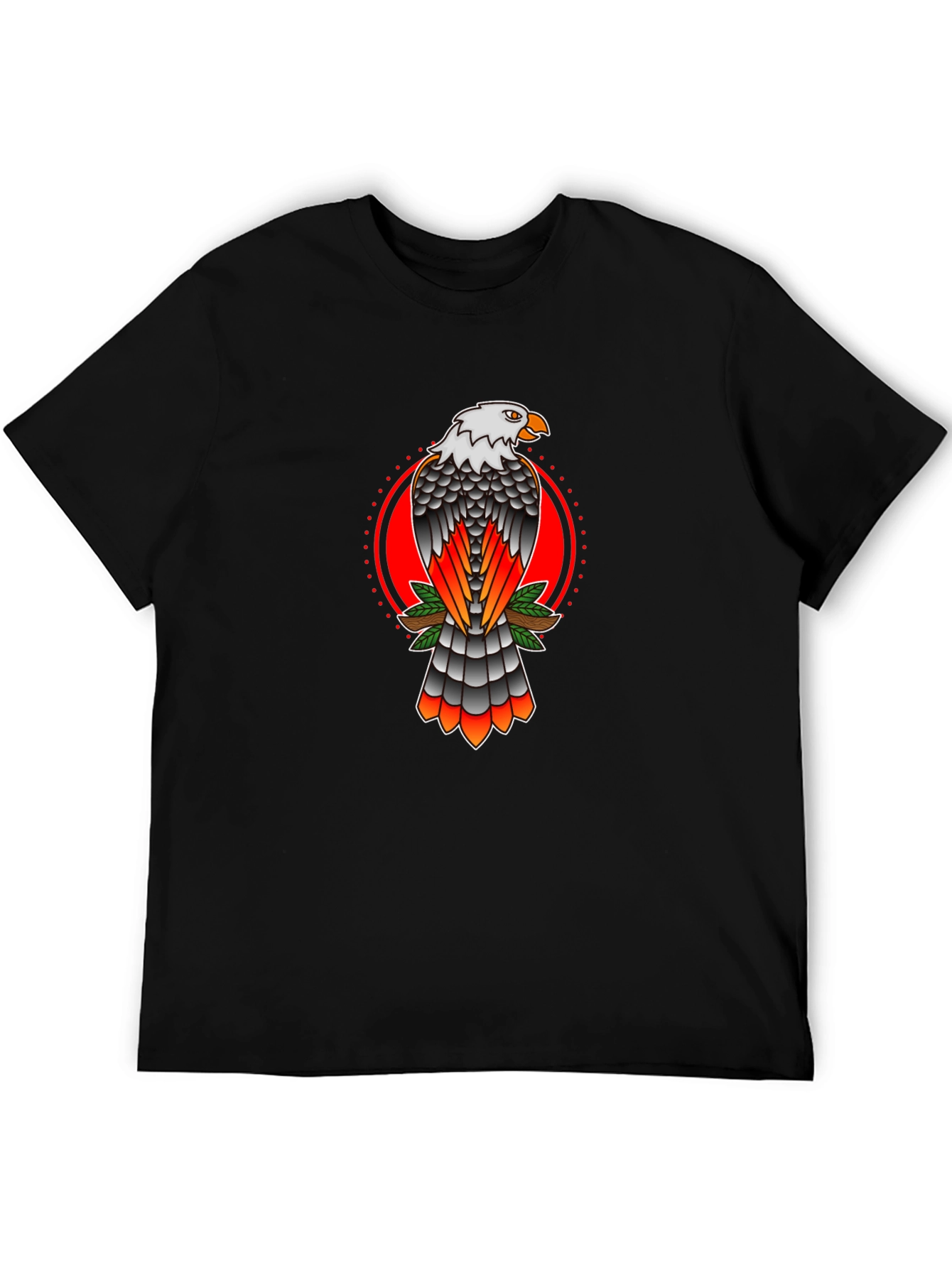 Eagle Graphic Print Crew Neck T-Shirt