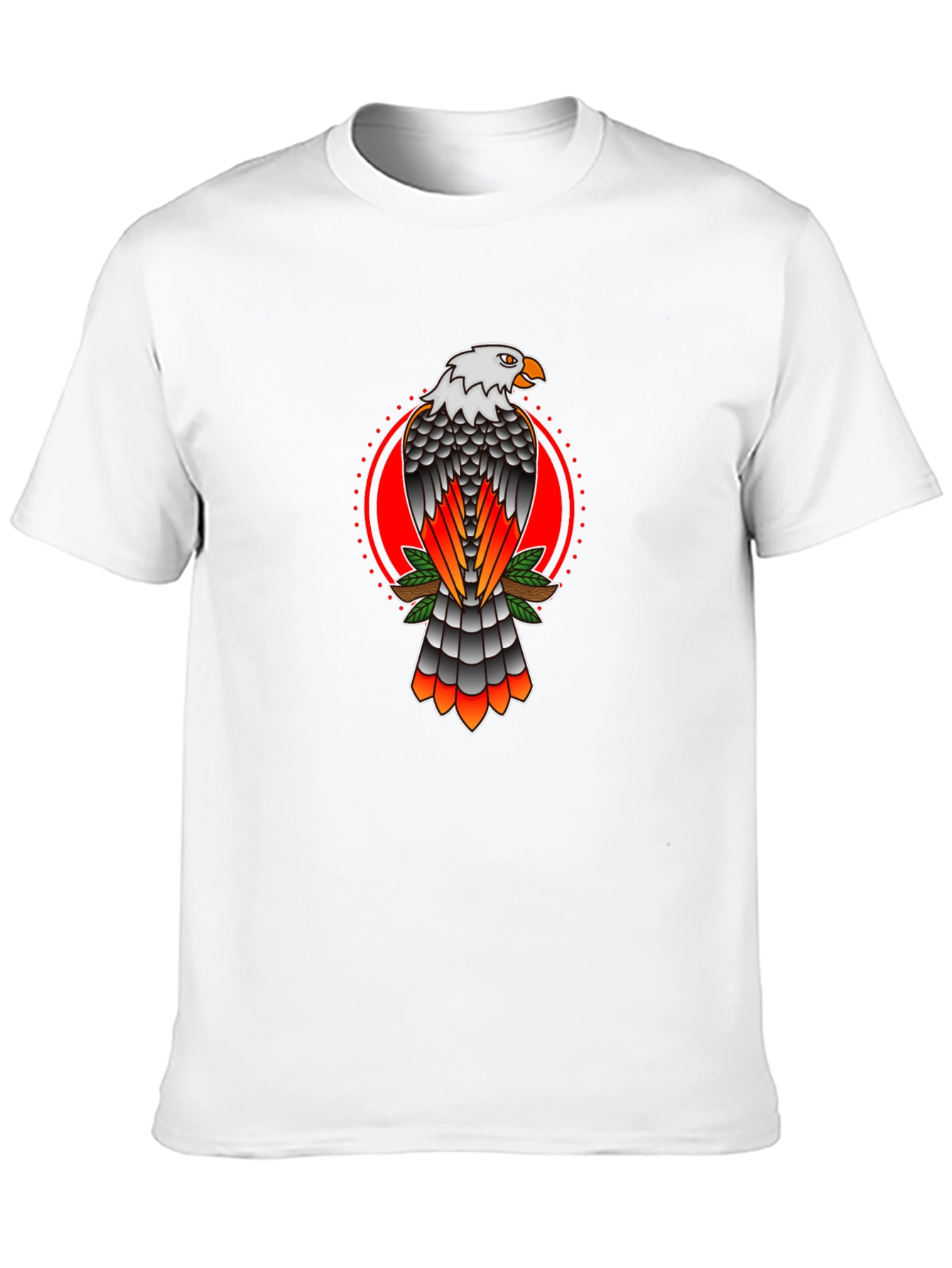 Eagle Graphic Print Crew Neck T-Shirt