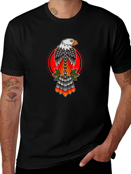 Eagle Graphic Print Crew Neck T-Shirt