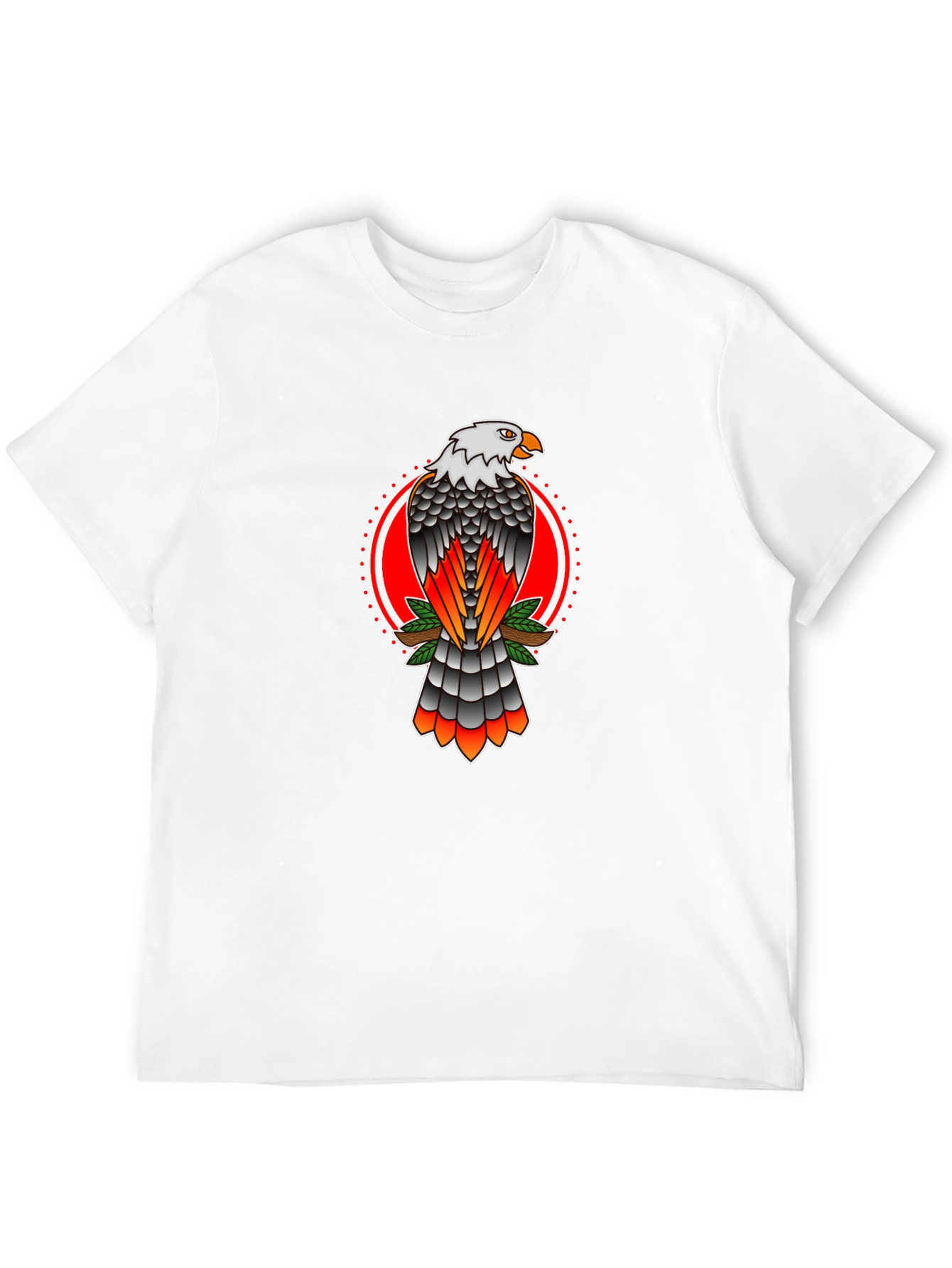 Eagle Graphic Print Crew Neck T-Shirt