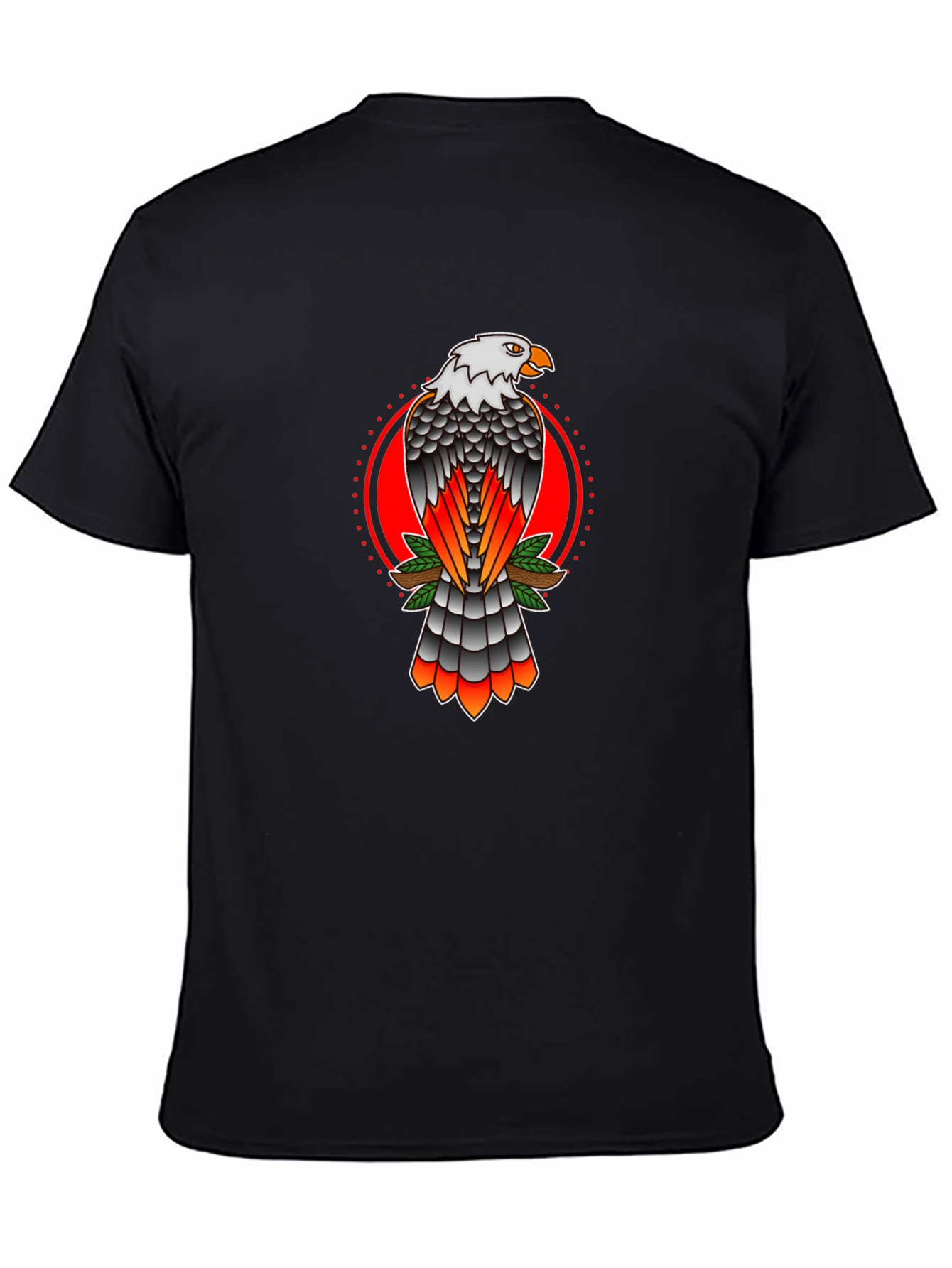 Eagle Graphic Print Crew Neck T-Shirt