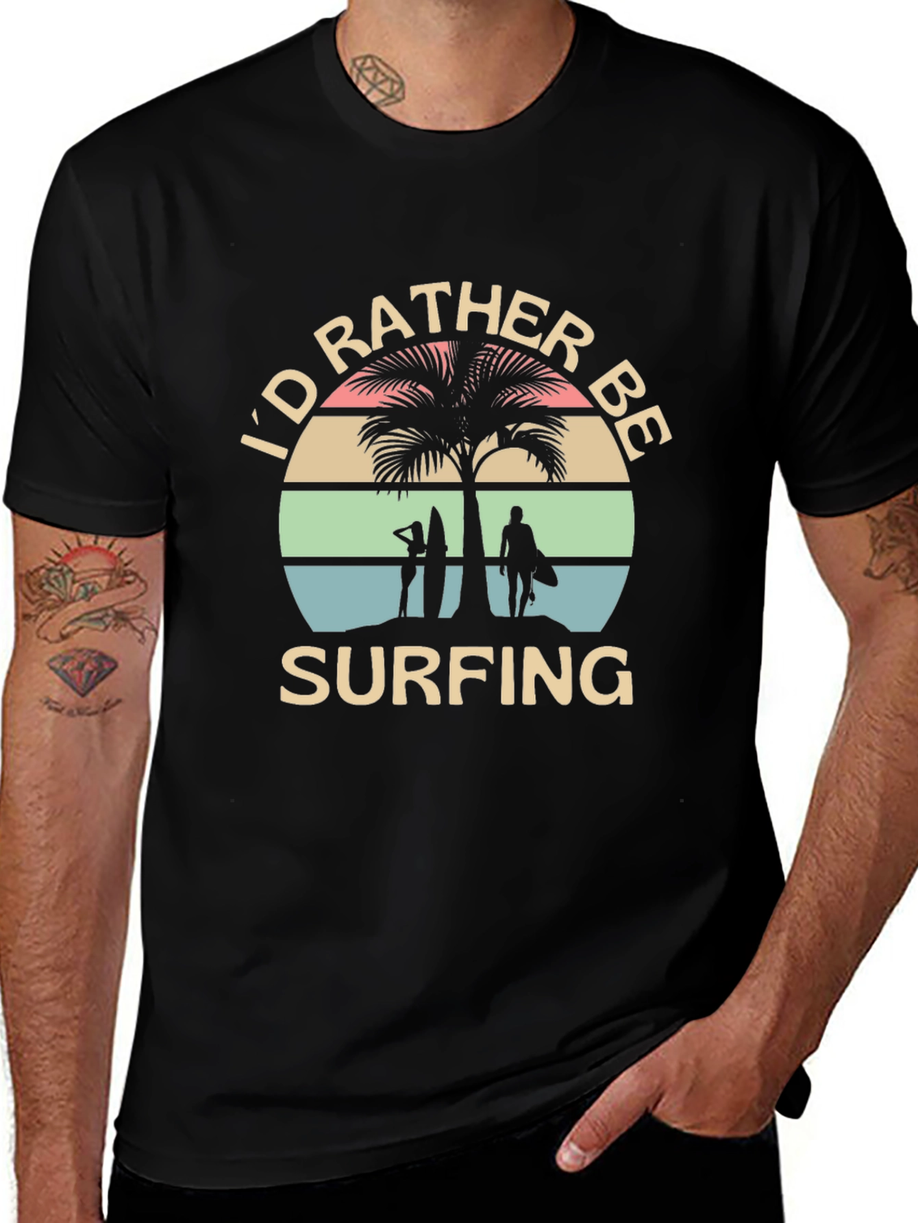 Id Rather Be Surfing Graphic T-Shirt