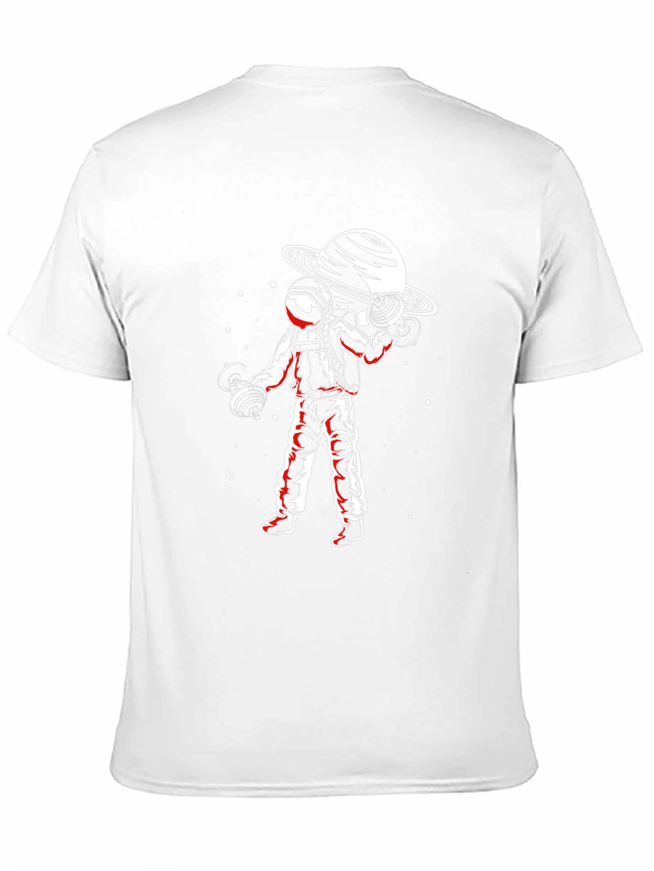 Astronaut Planet Lifting T-Shirt - Space Gym Apparel