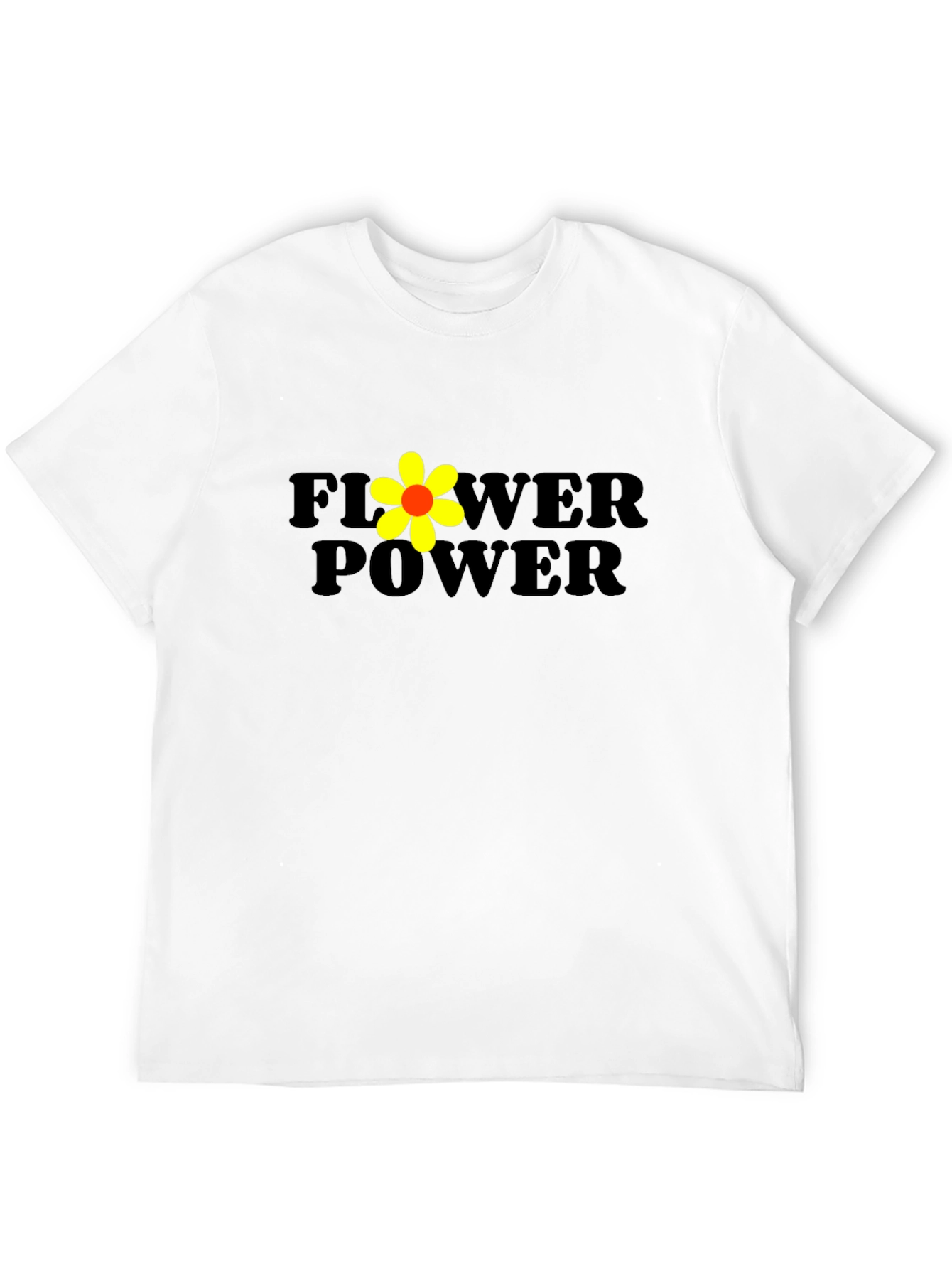 Flower Power Black Graphic T-Shirt