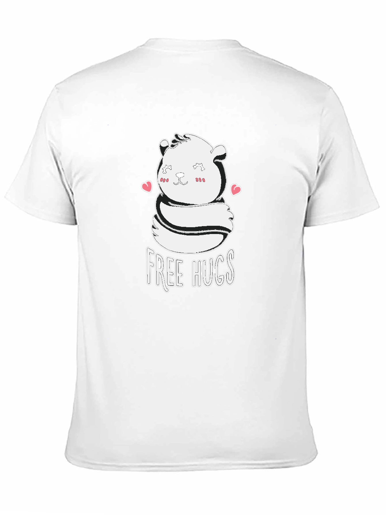 Cute Free Hugs Bear Graphic T-Shirt