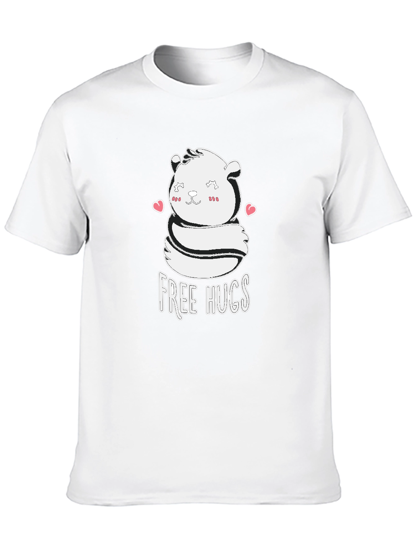 Cute Free Hugs Bear Graphic T-Shirt