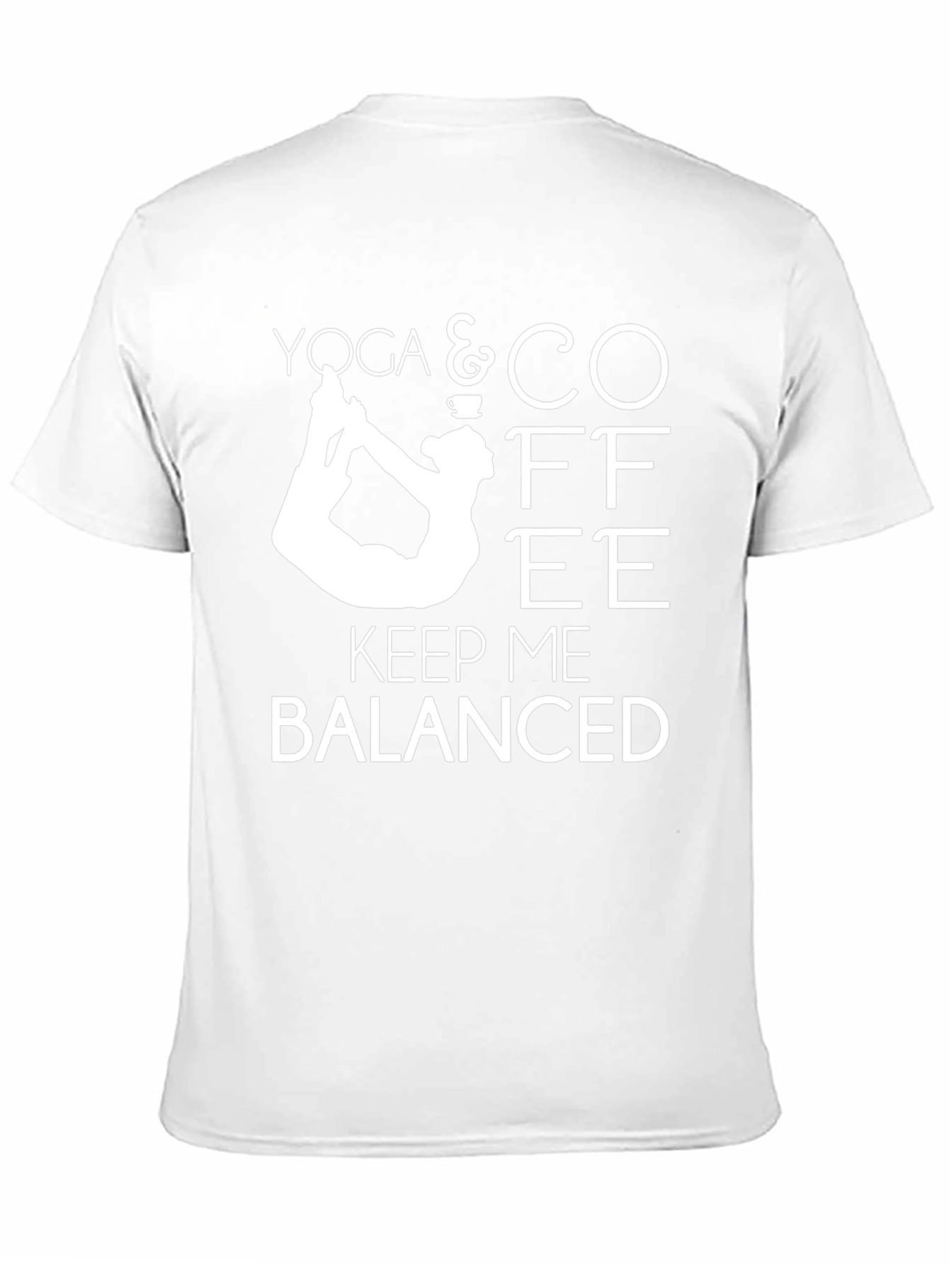 Yoga & Coffee Balanced Mens Black T-Shirt