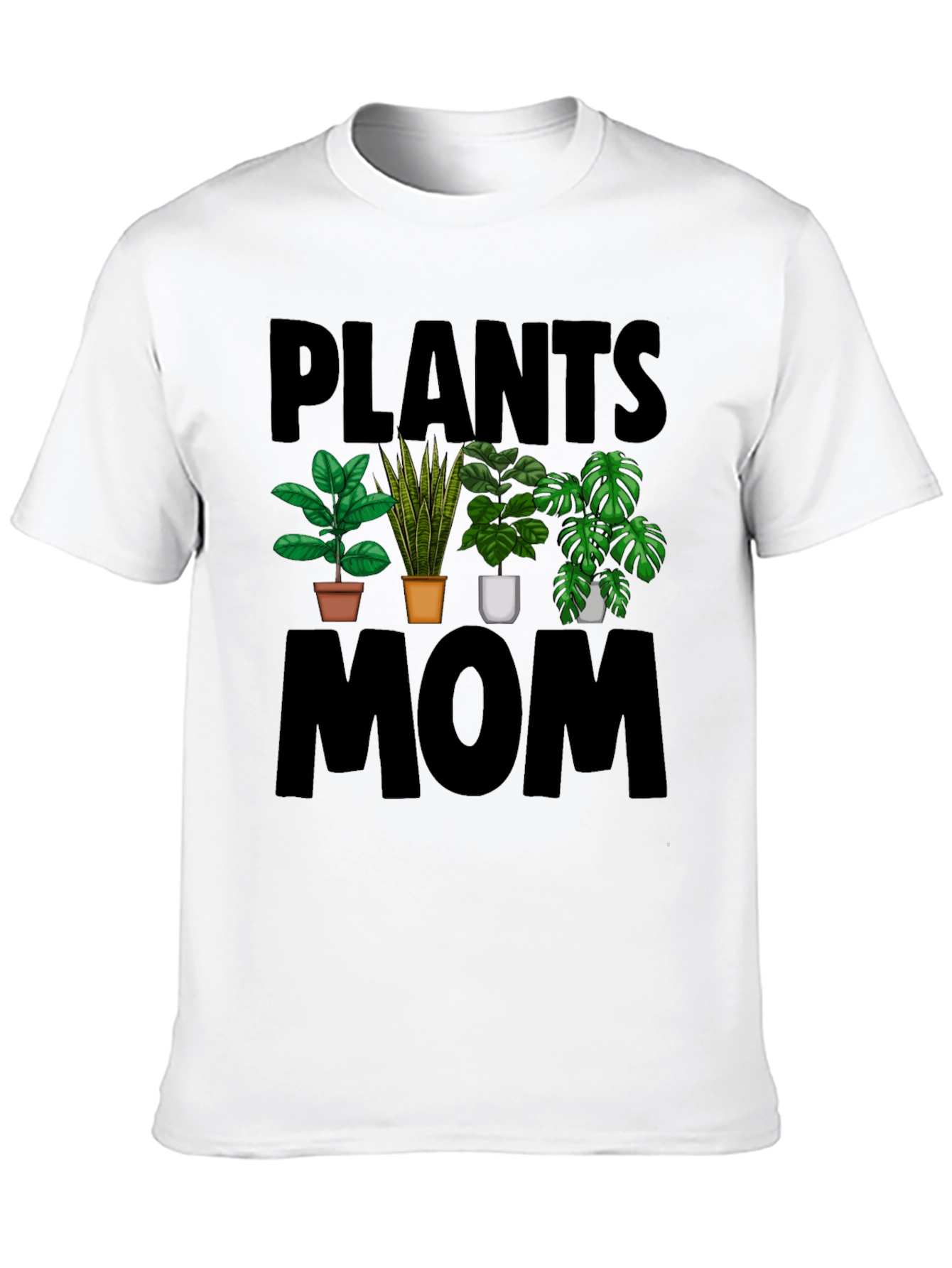 Plants Mom Black T-Shirt