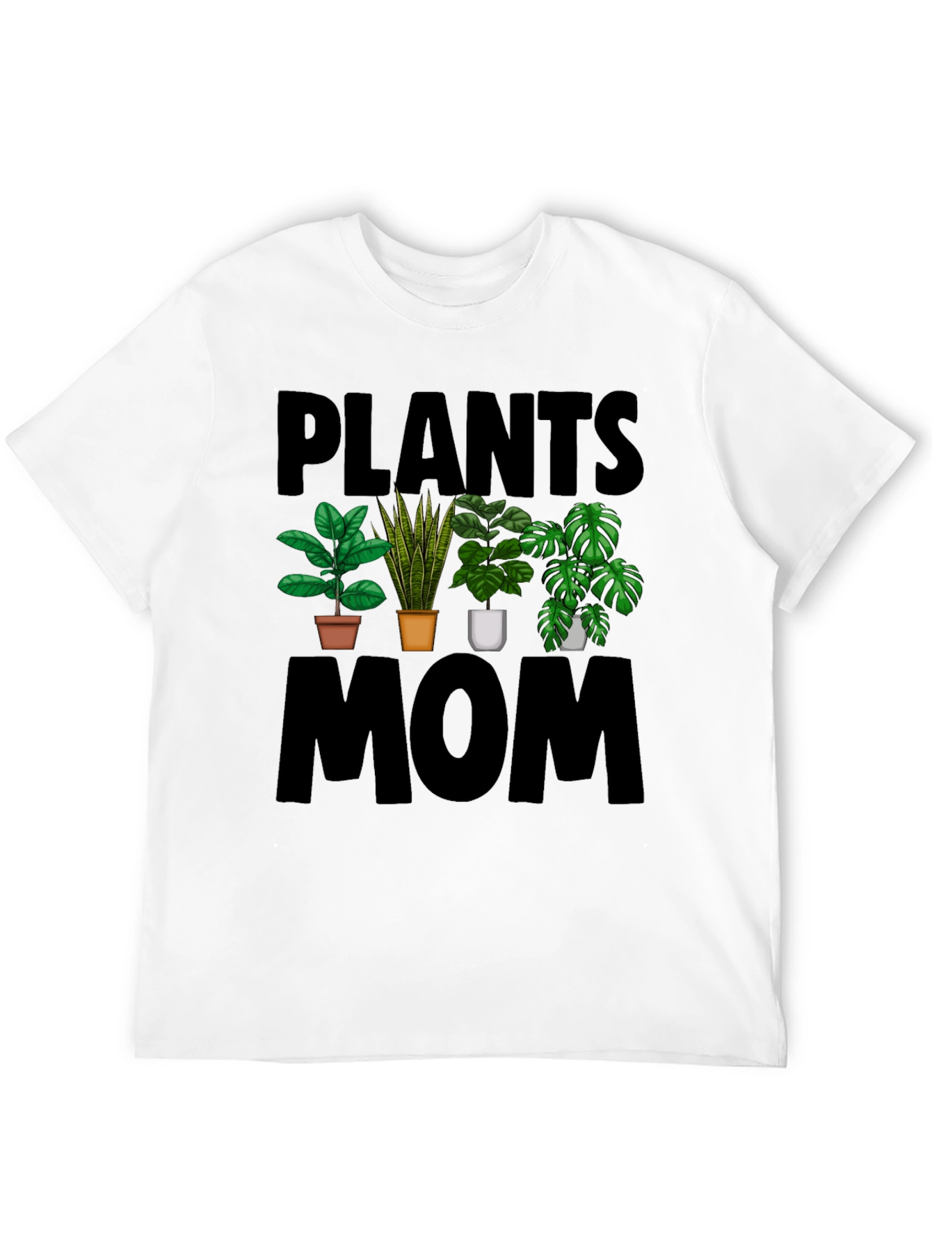 Plants Mom Black T-Shirt