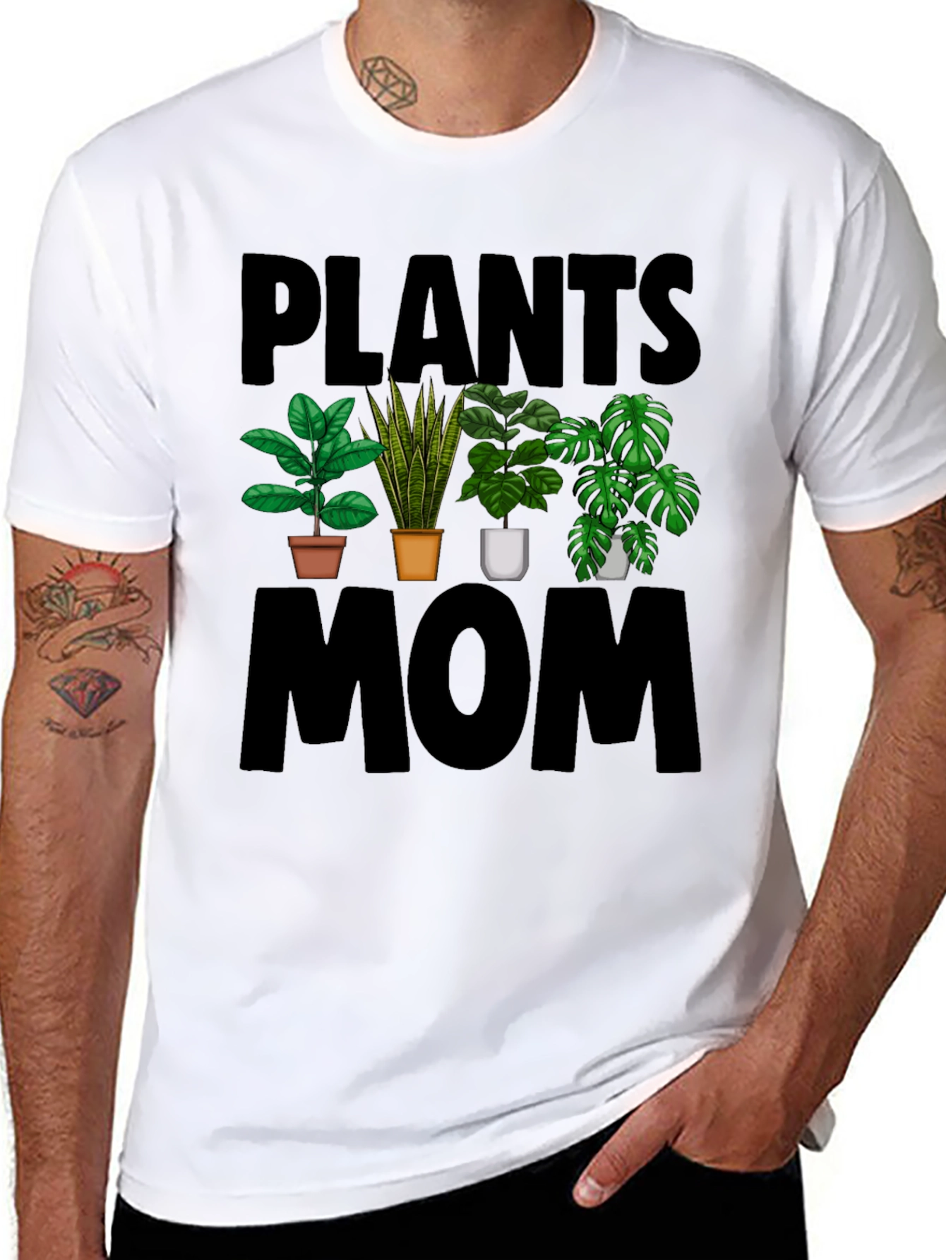 Plants Mom Black T-Shirt
