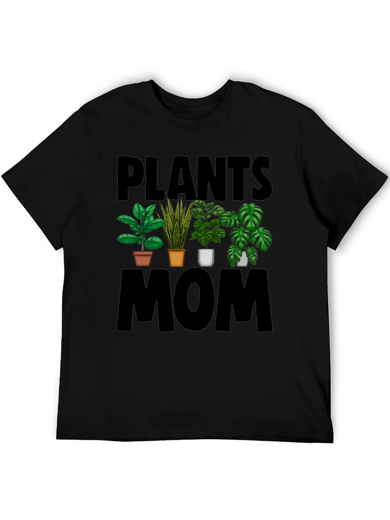 Plants Mom Black T-Shirt