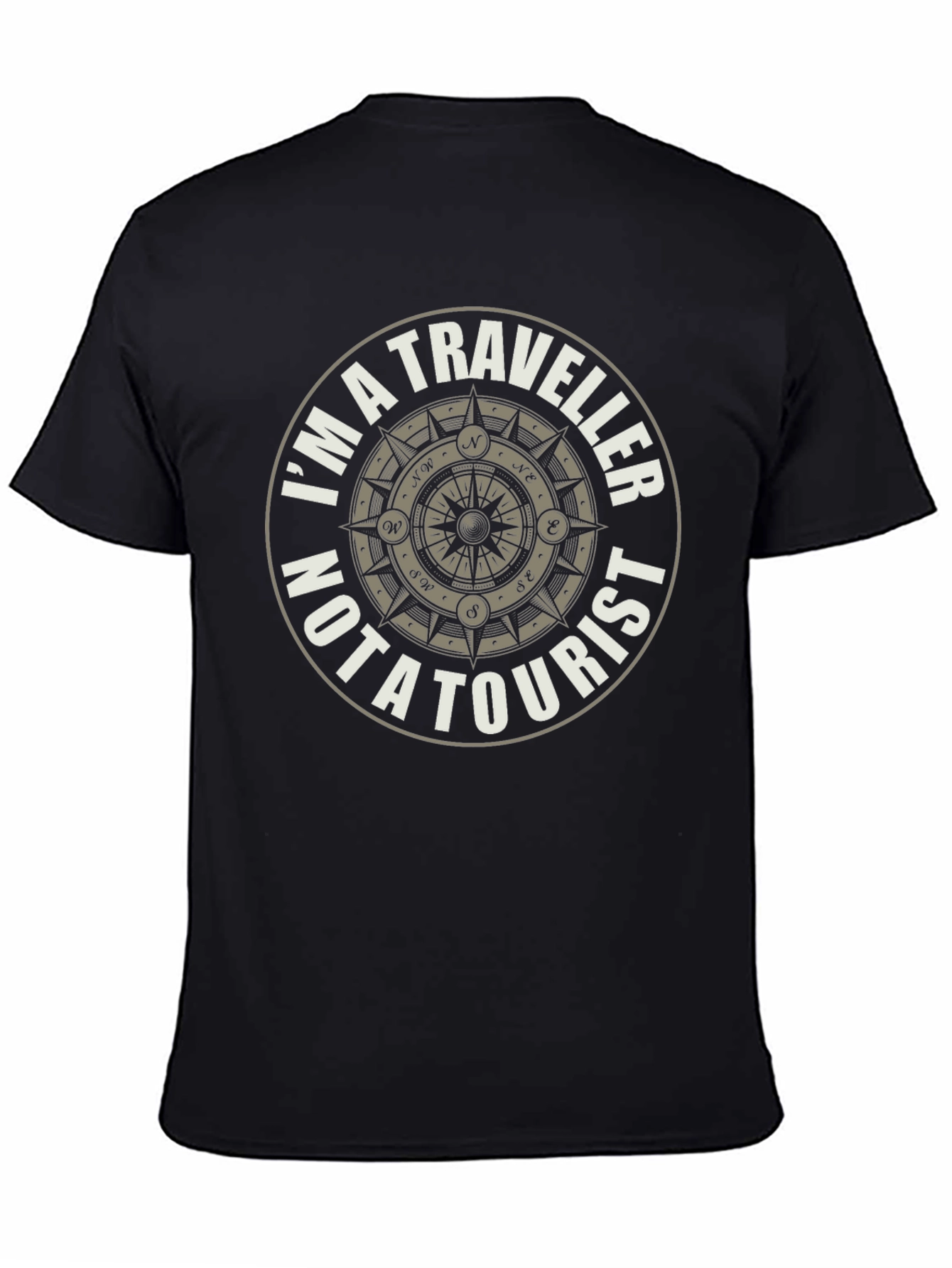 Traveller Compass Graphic Black T-Shirt