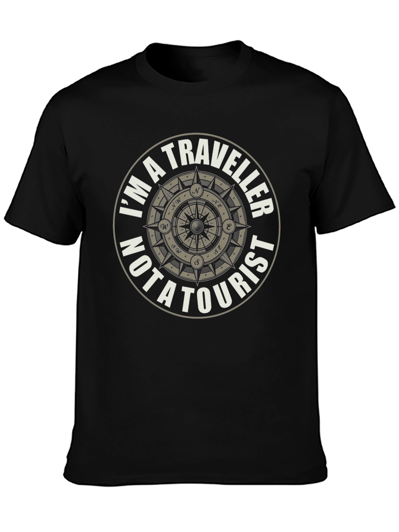 Traveller Compass Graphic Black T-Shirt