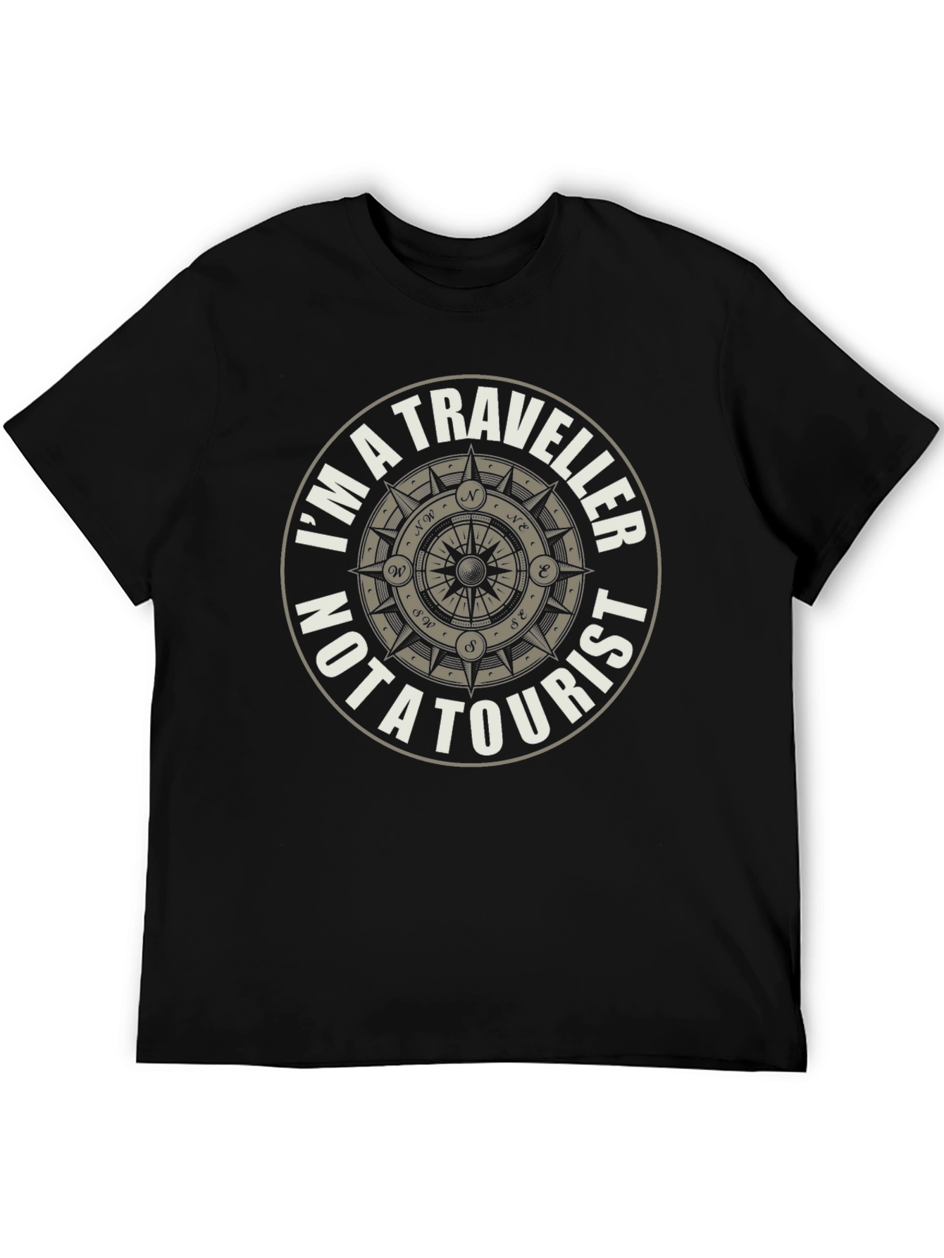 Traveller Compass Graphic Black T-Shirt