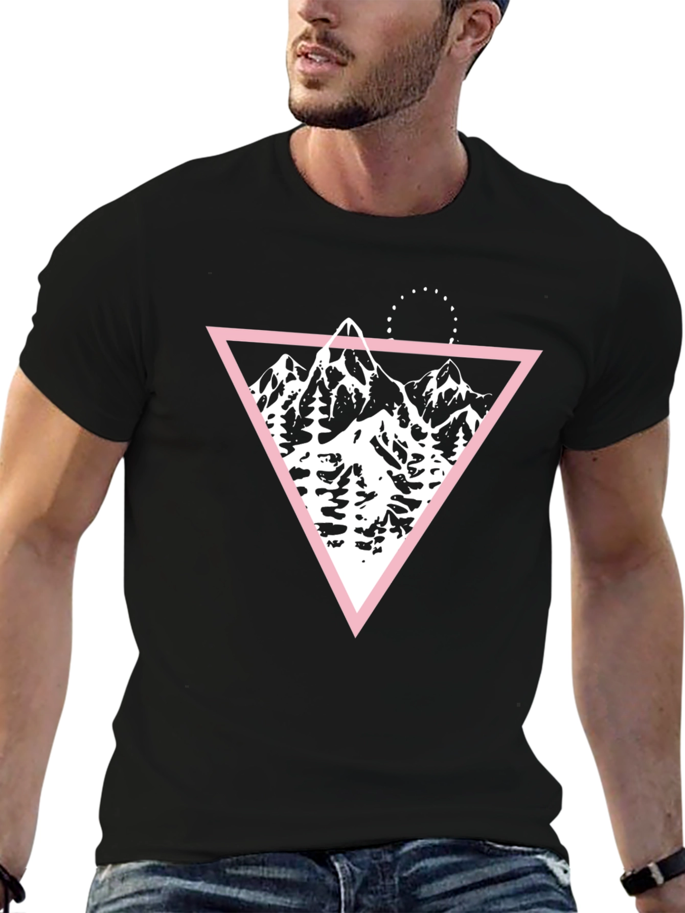 Mountain Triangle Graphic Tee - Black