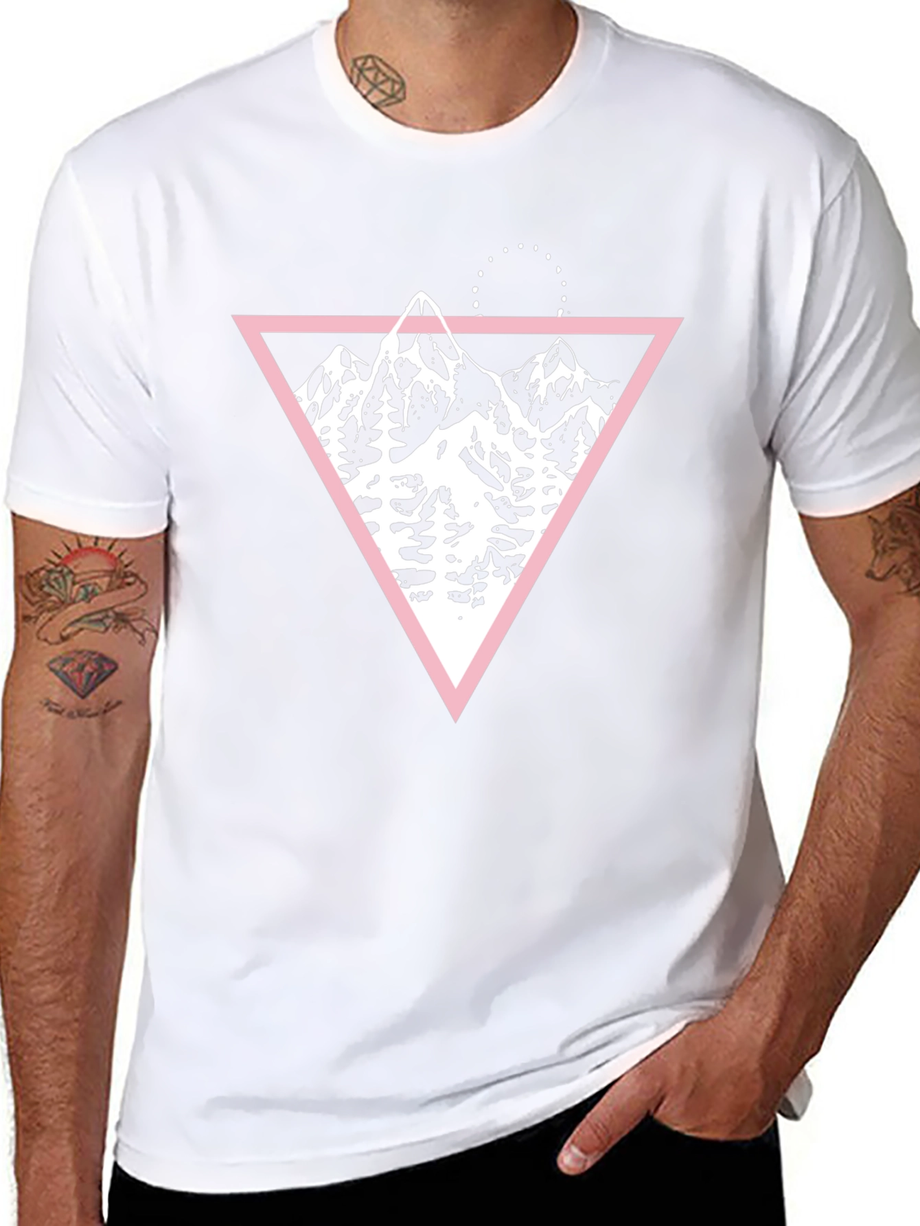 Mountain Triangle Graphic Tee - Black