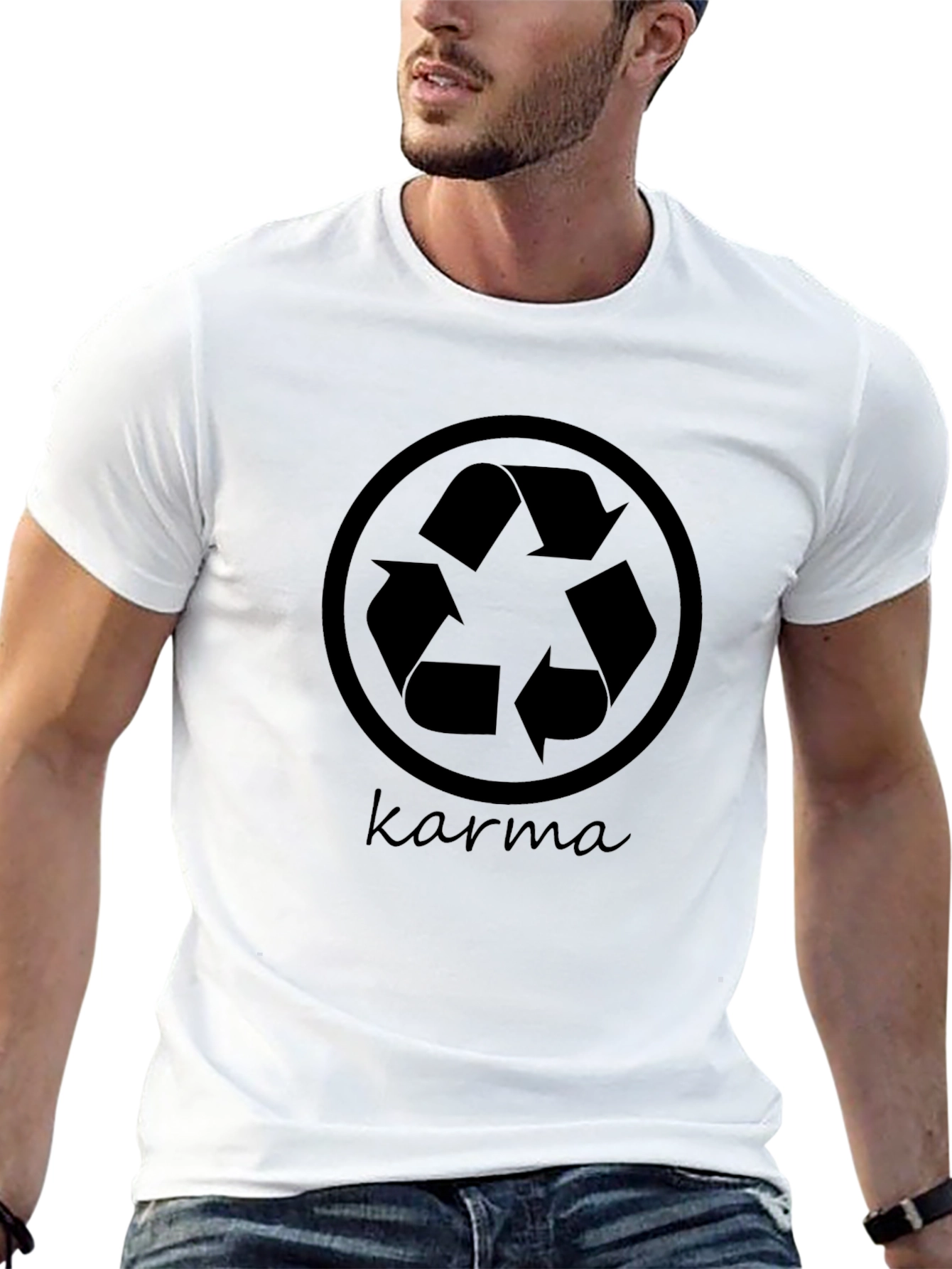 Karma Recycle Symbol Black T-Shirt