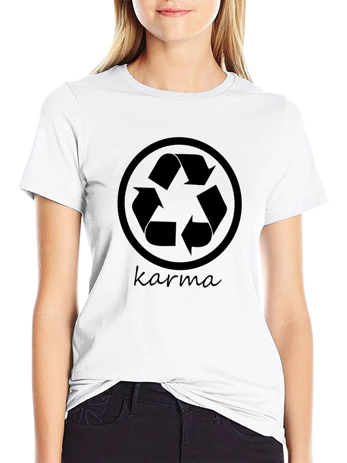 Karma Recycle Symbol Black T-Shirt