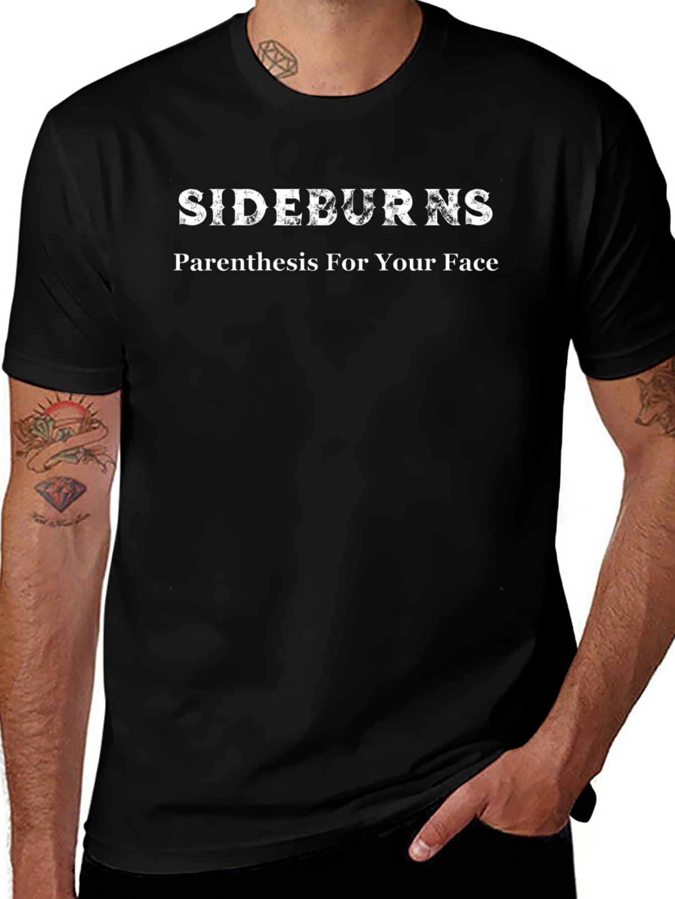 Sideburns Parenthesis For Your Face Graphic T-Shirt