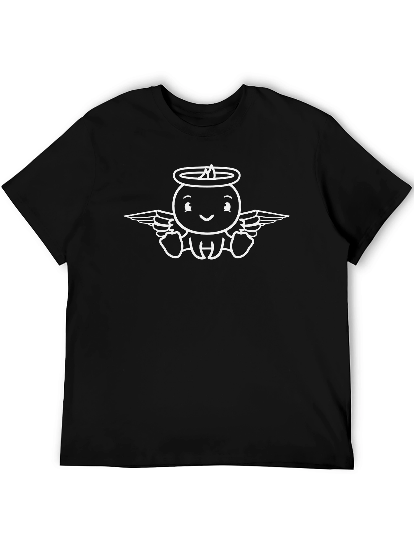 Angel Baby Graphic T-Shirt - Black Cotton Tee