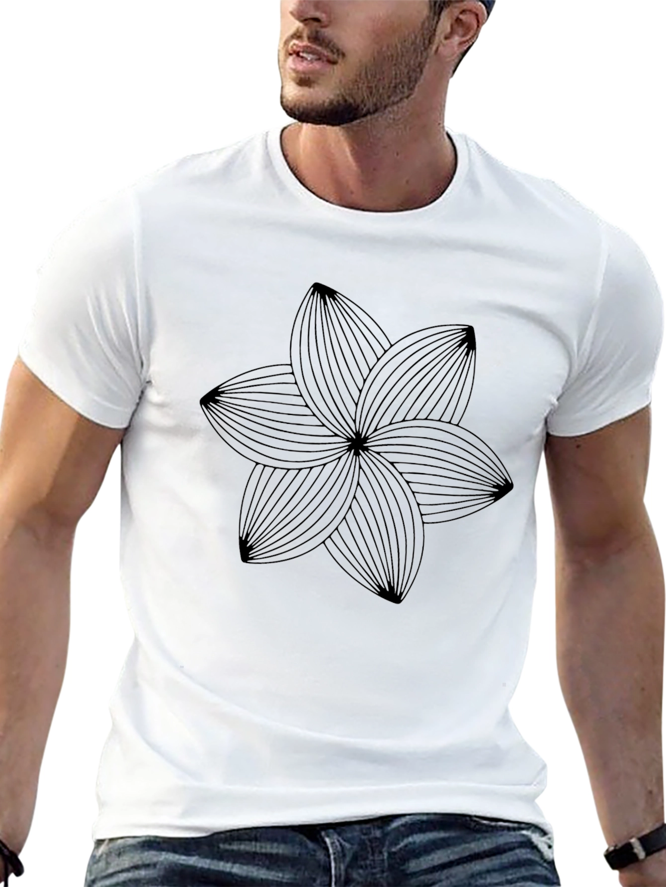 Black Floral Graphic Tee - Modern Style