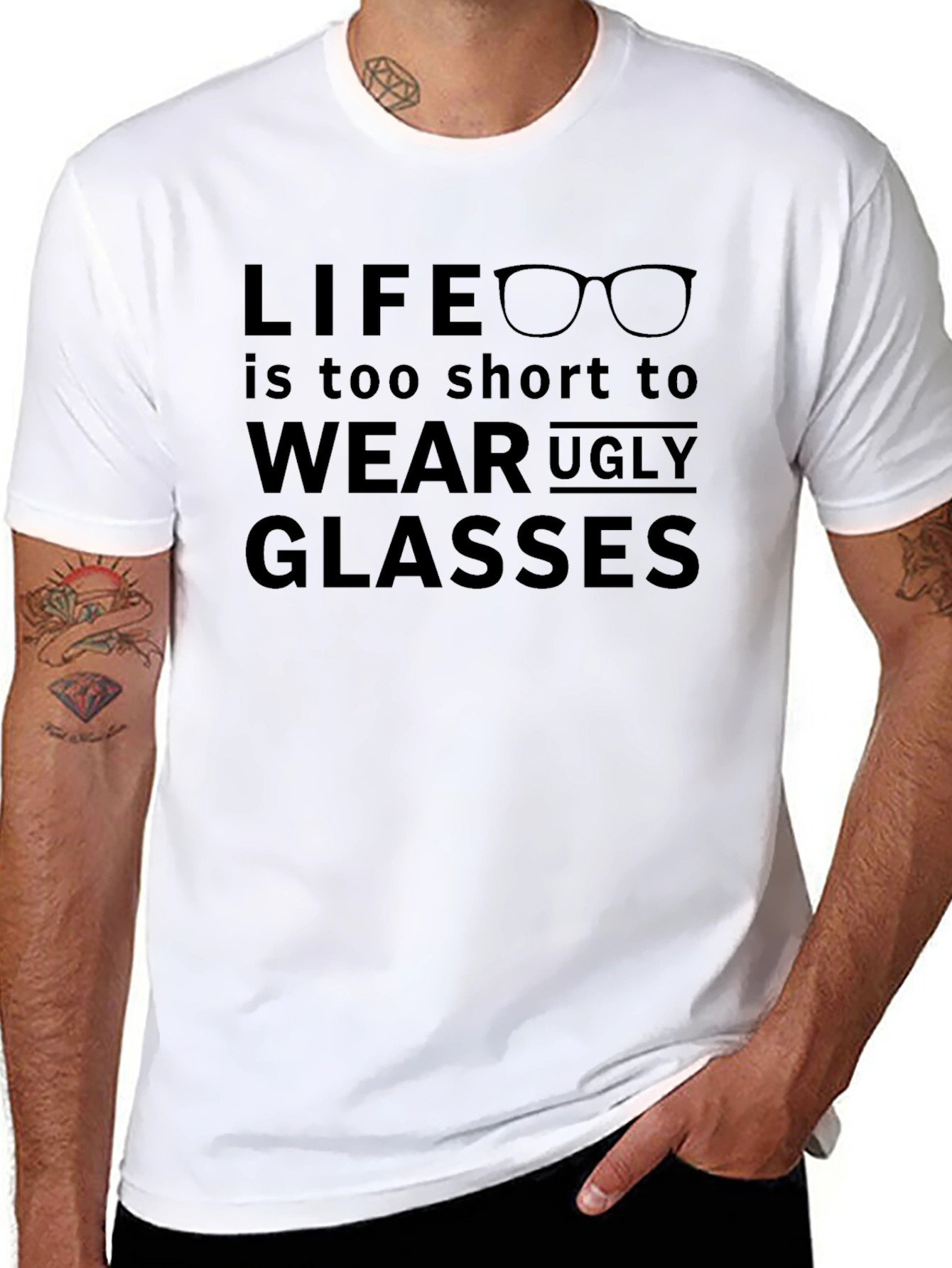 Life is too short - Funny Glasses T-shirt