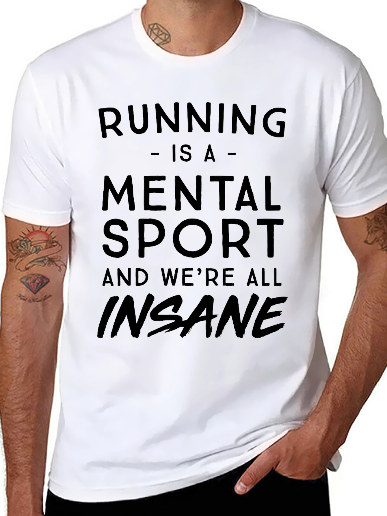 Running is a Mental Sport T-Shirt - Black