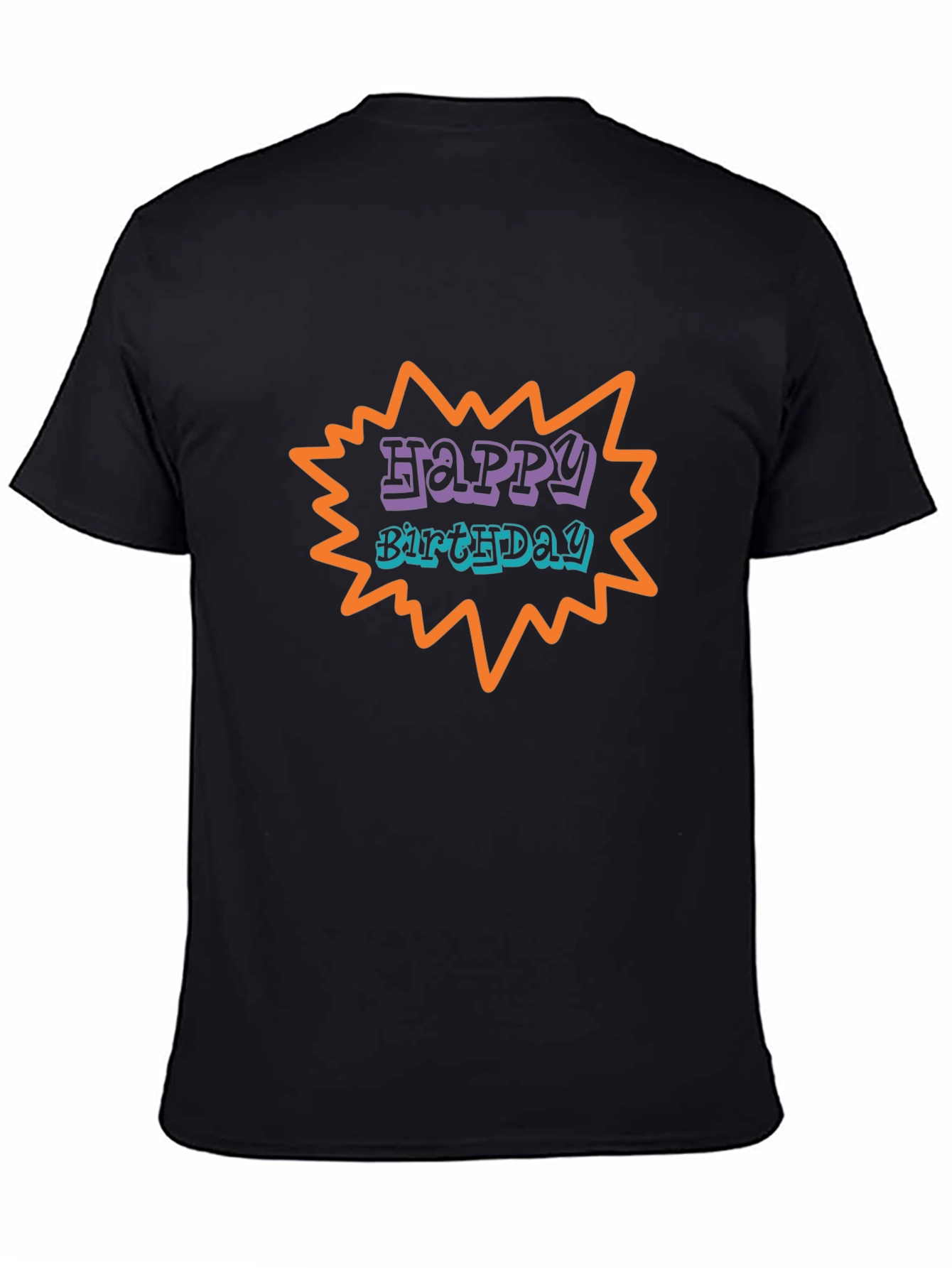 Happy Birthday Graphic Tee - Black Unisex