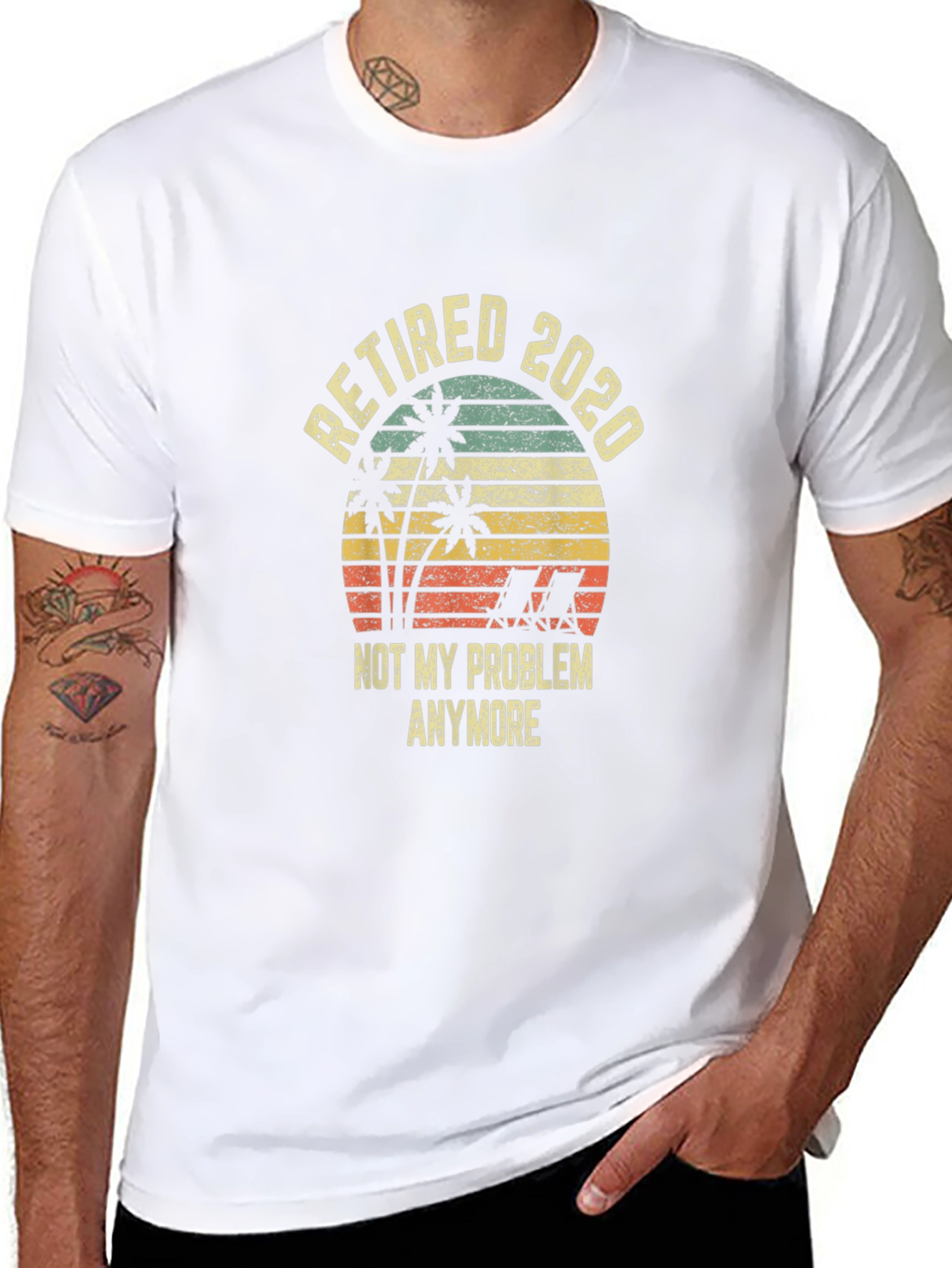 Retired 2020 Graphic T-Shirt - Beach Retirement Tee