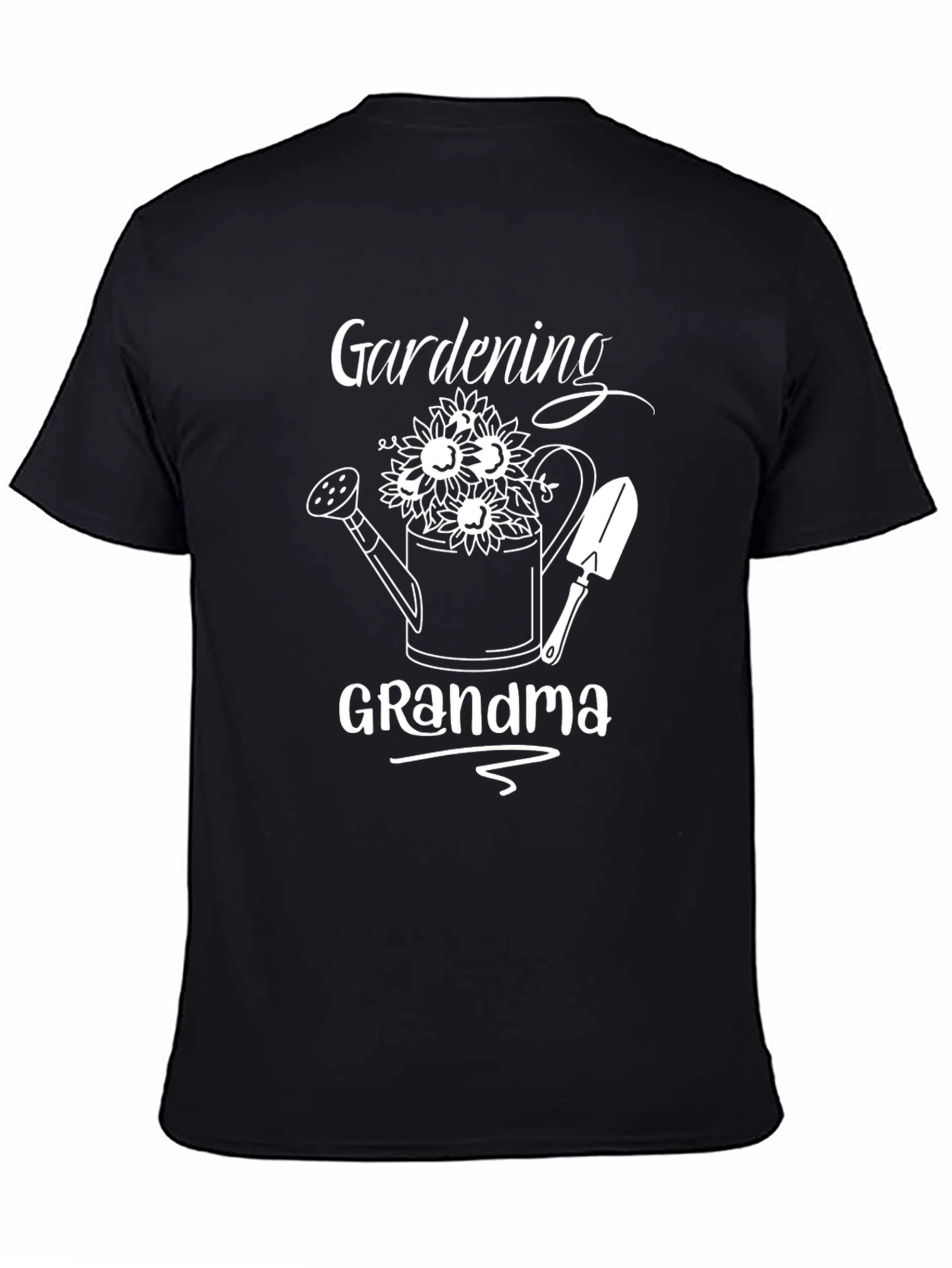 Gardening Grandma Black T-Shirt