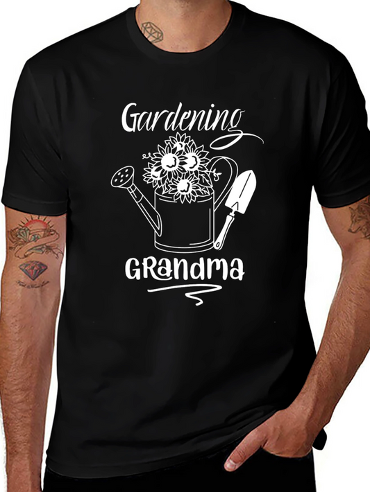 Gardening Grandma Black T-Shirt